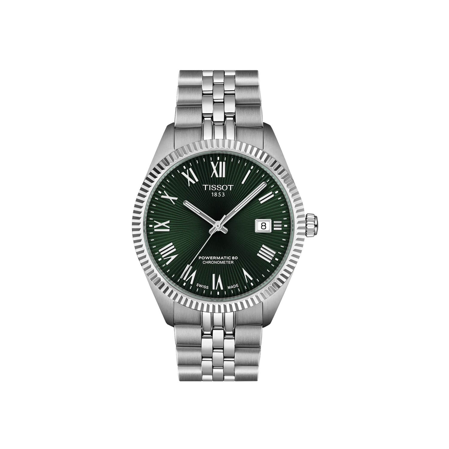 Montre Tissot Ballade Powermatic 80 COSC 39mm cadran Vert bracelet Acier T156.408.11.093.00