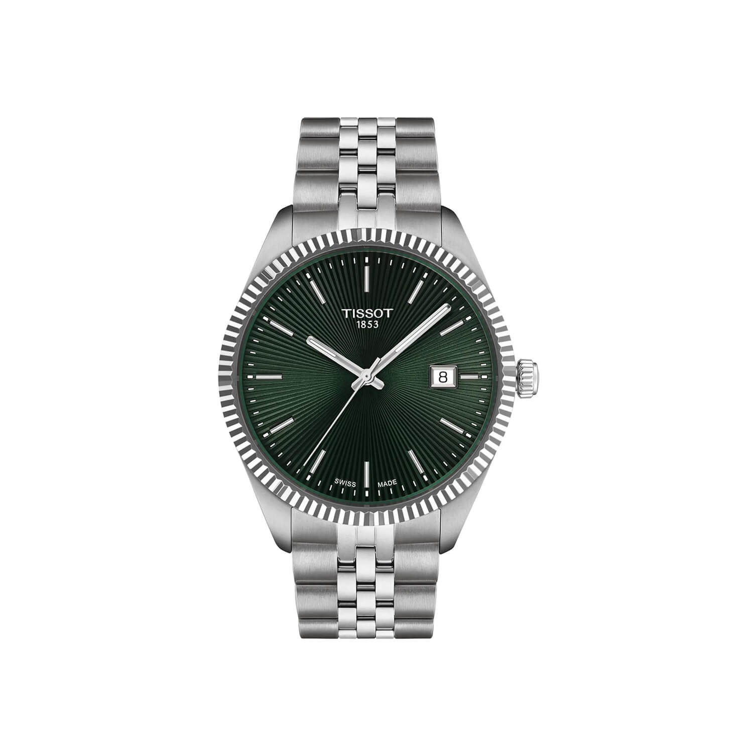 Montre Tissot Ballade Quartz 40mm cadran Vert bracelet Acier T156.410.11.091.00