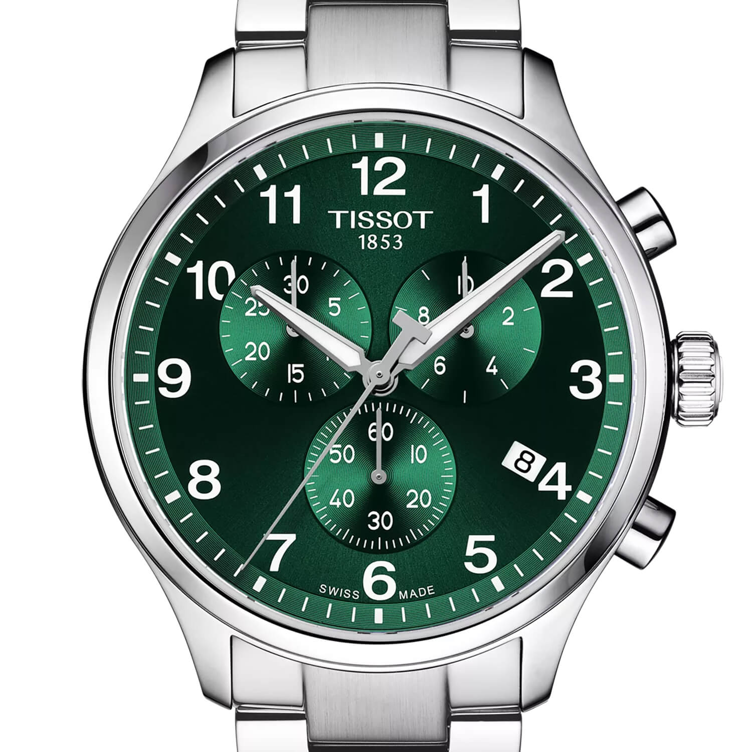 Montre Tissot Chrono XL Classic cadran Vert/Noir bracelet Acier T116.617.11.092.00