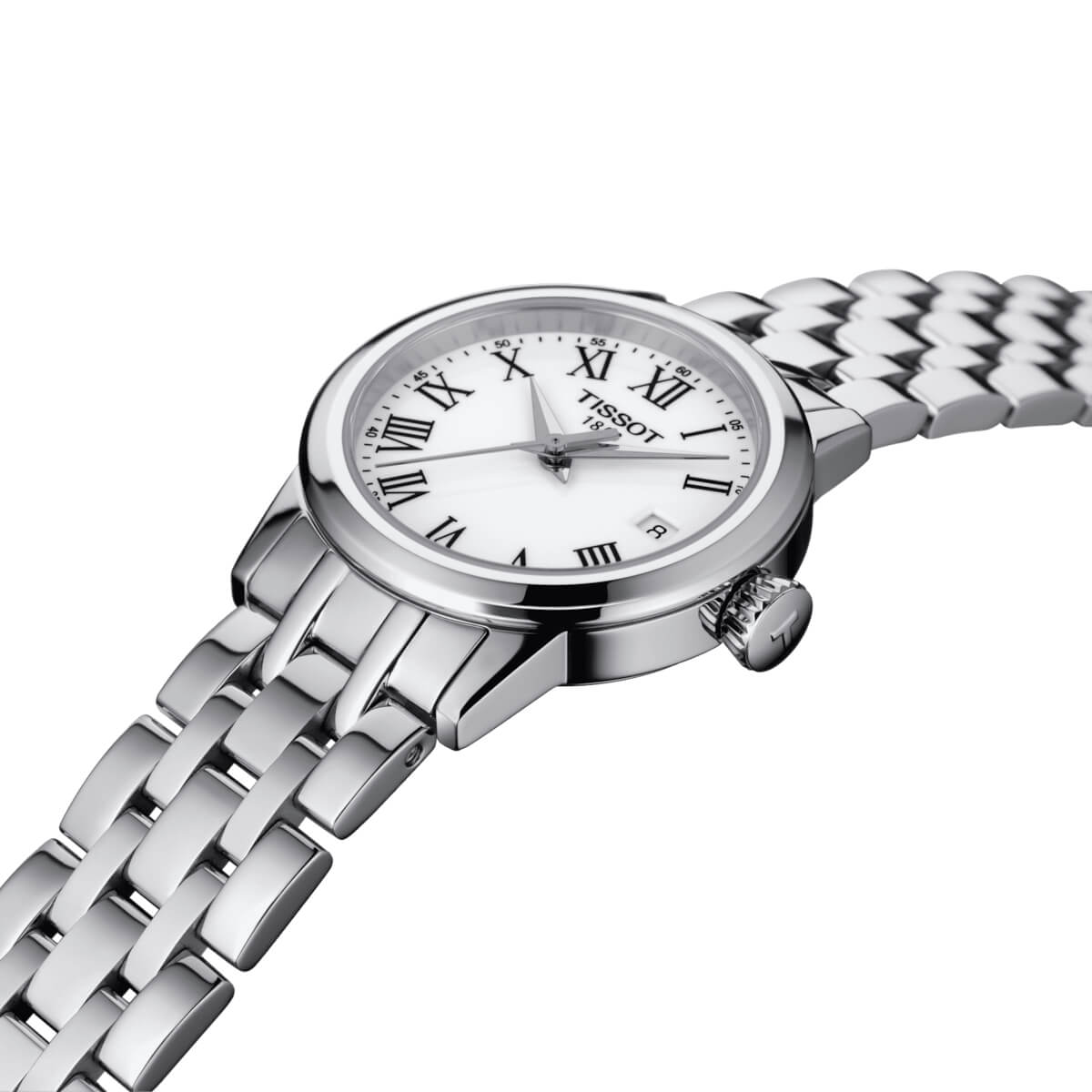 Montre Tissot Classic Dream Lady cadran Blanc bracelet Acier T129.210.11.013.00