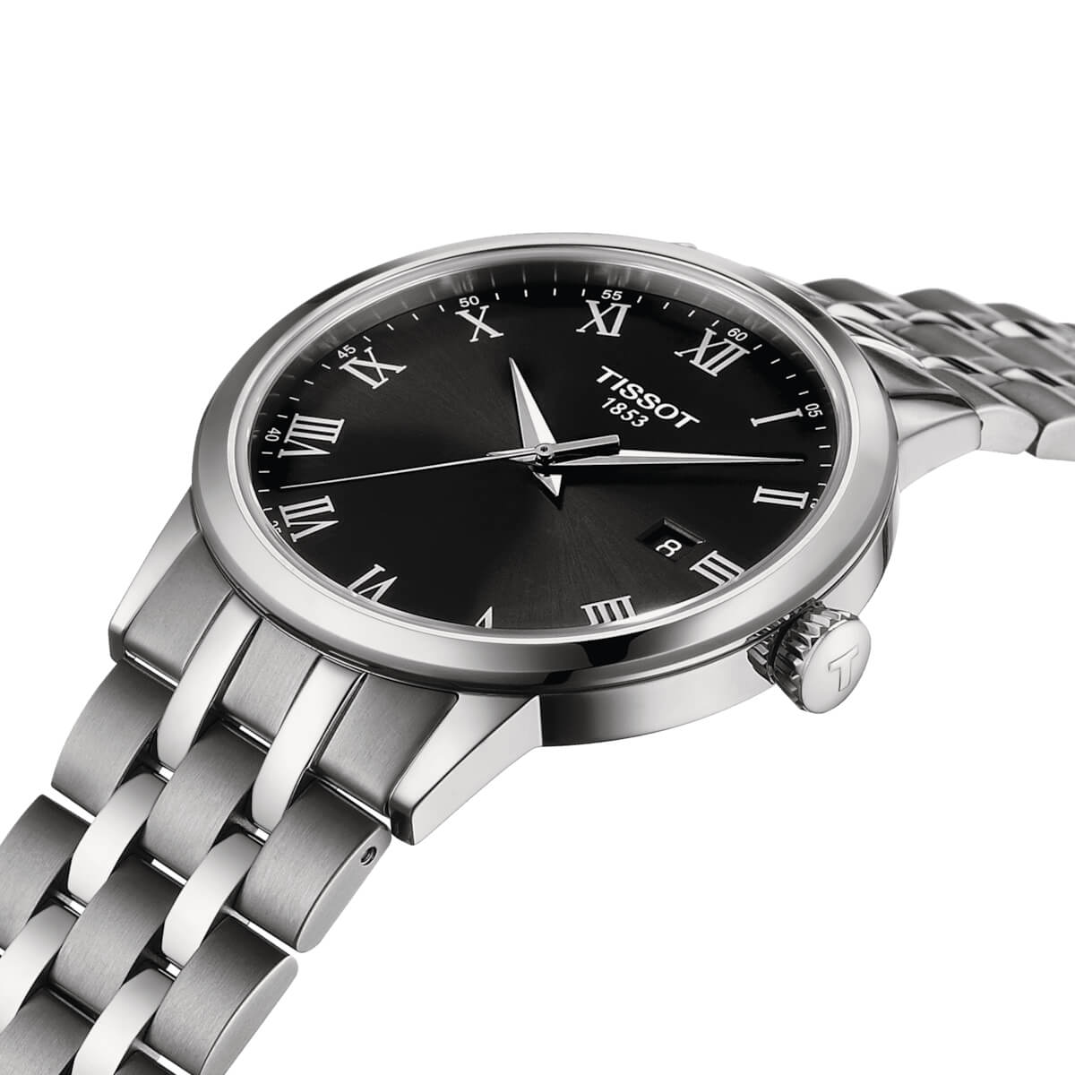Montre Tissot Classic Dream cadran Noir bracelet Acier T129.410.11.053.00