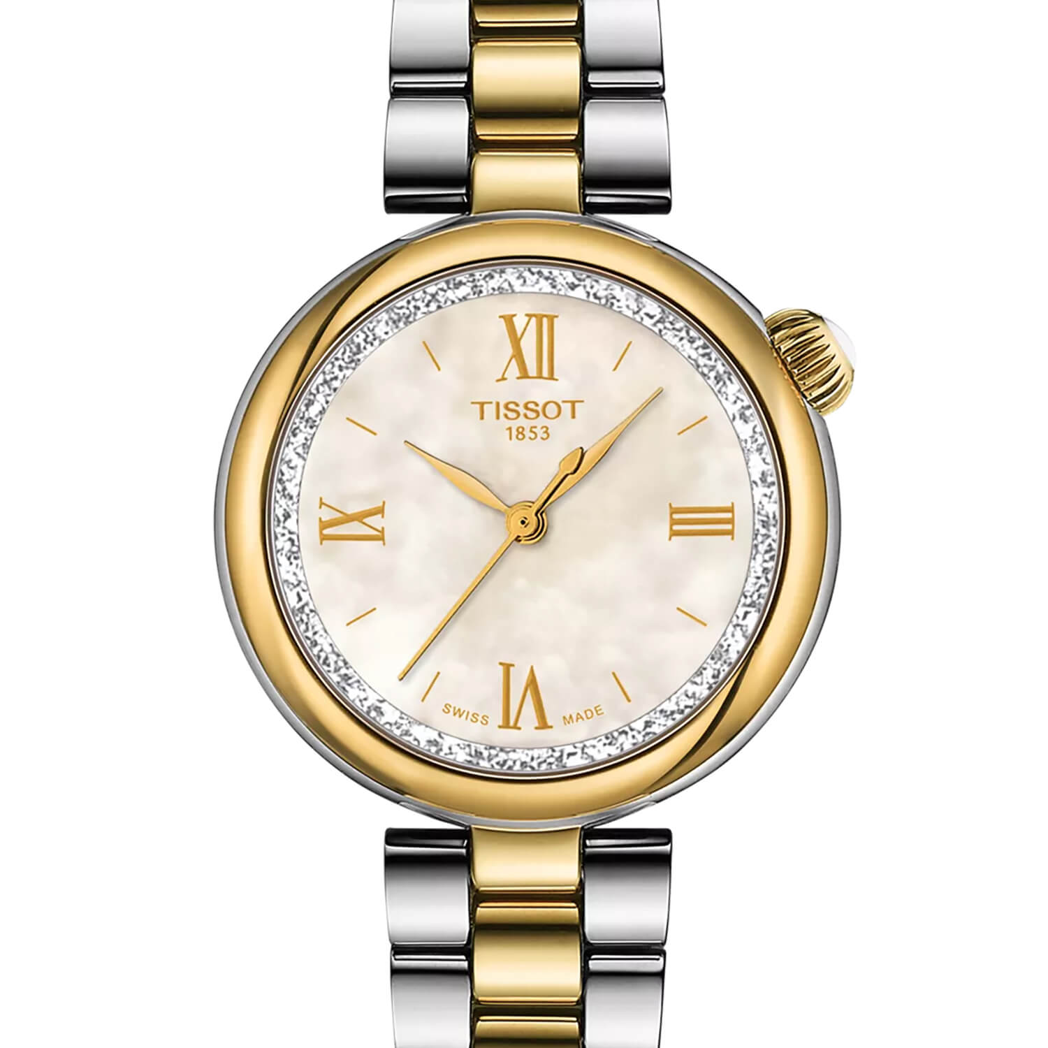 Montre Tissot Désir Quartz 28mm cadran gris bracelet Acier/PVD T152.010.22.118.01