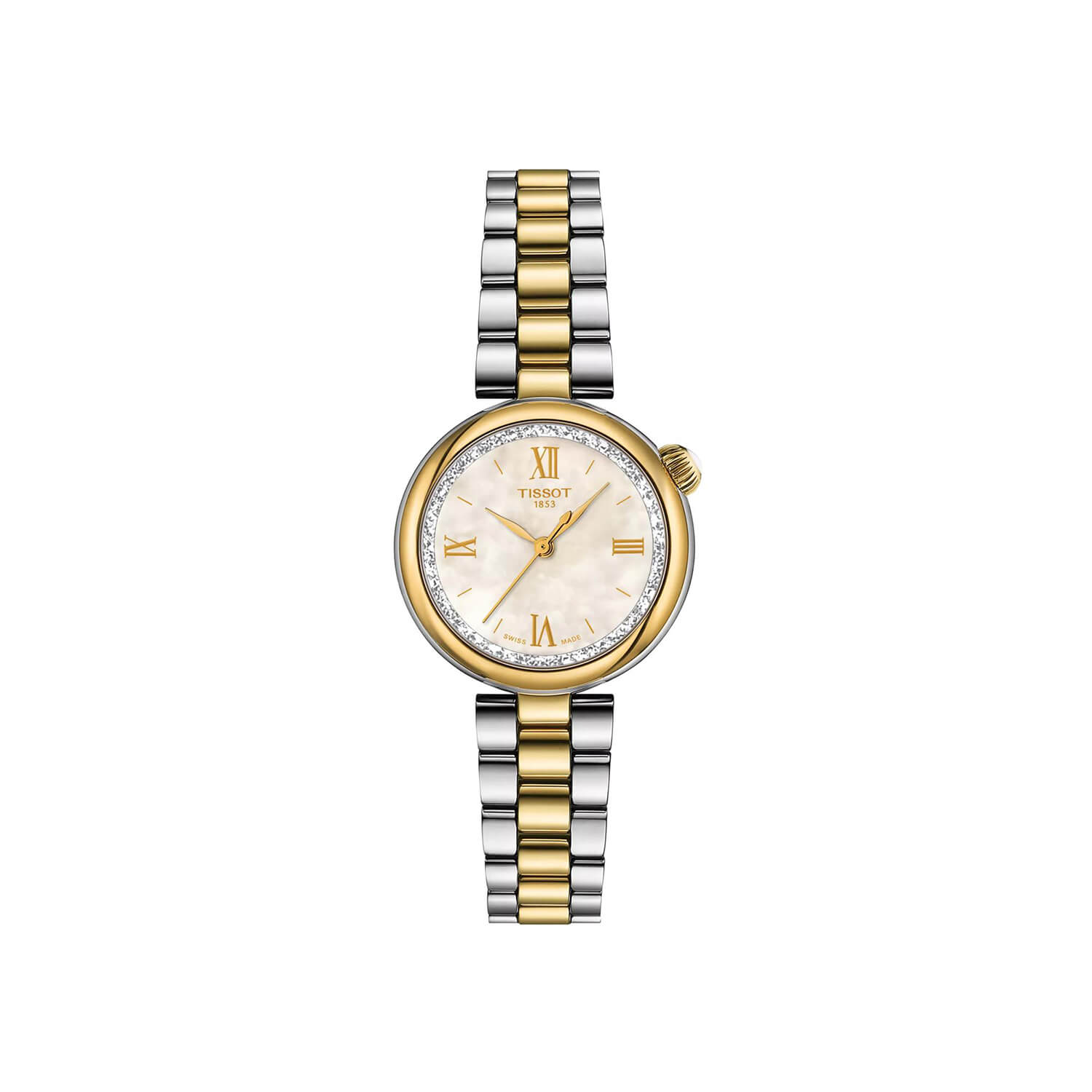 Montre Tissot Désir Quartz 28mm cadran gris bracelet Acier/PVD T152.010.22.118.01