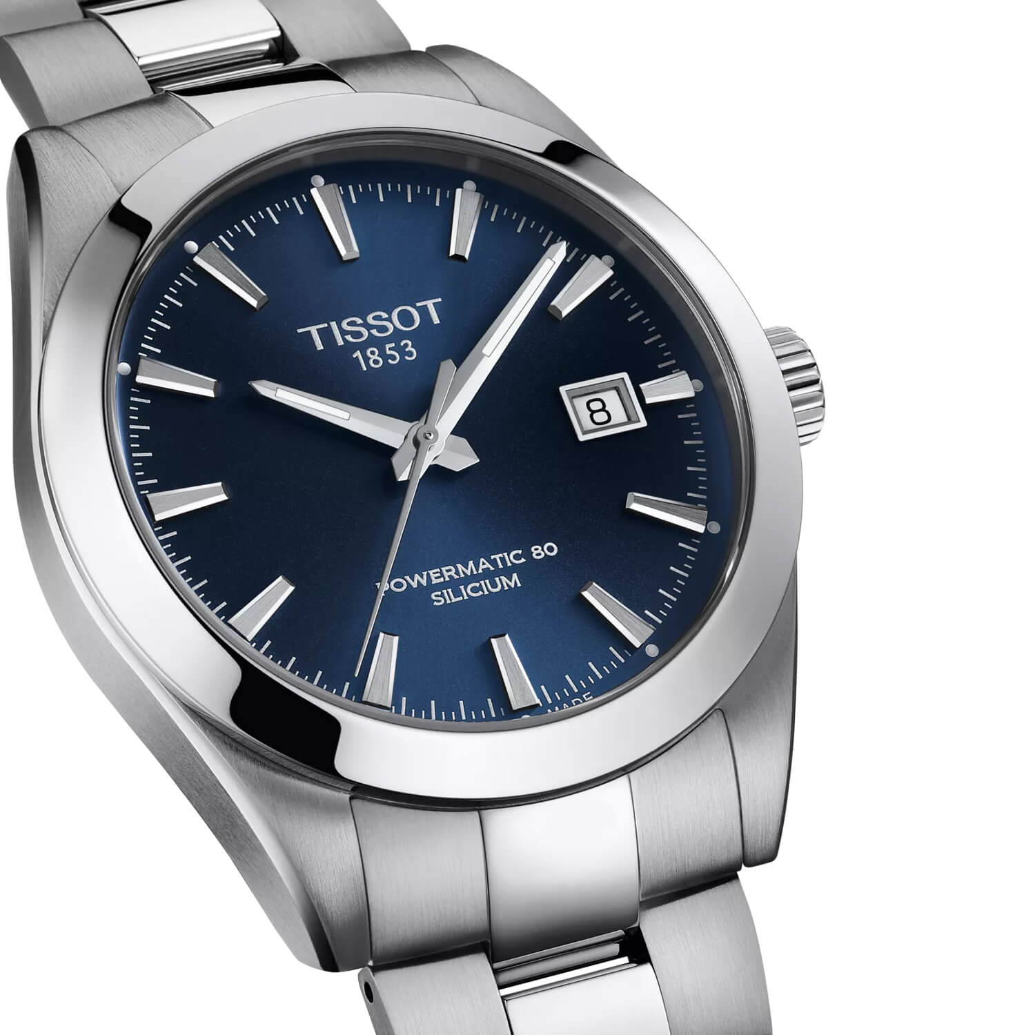 Montre Tissot Gentleman Powermatic 80 Silicium cadran Bleu bracelet Acier T127.407.11.041.00