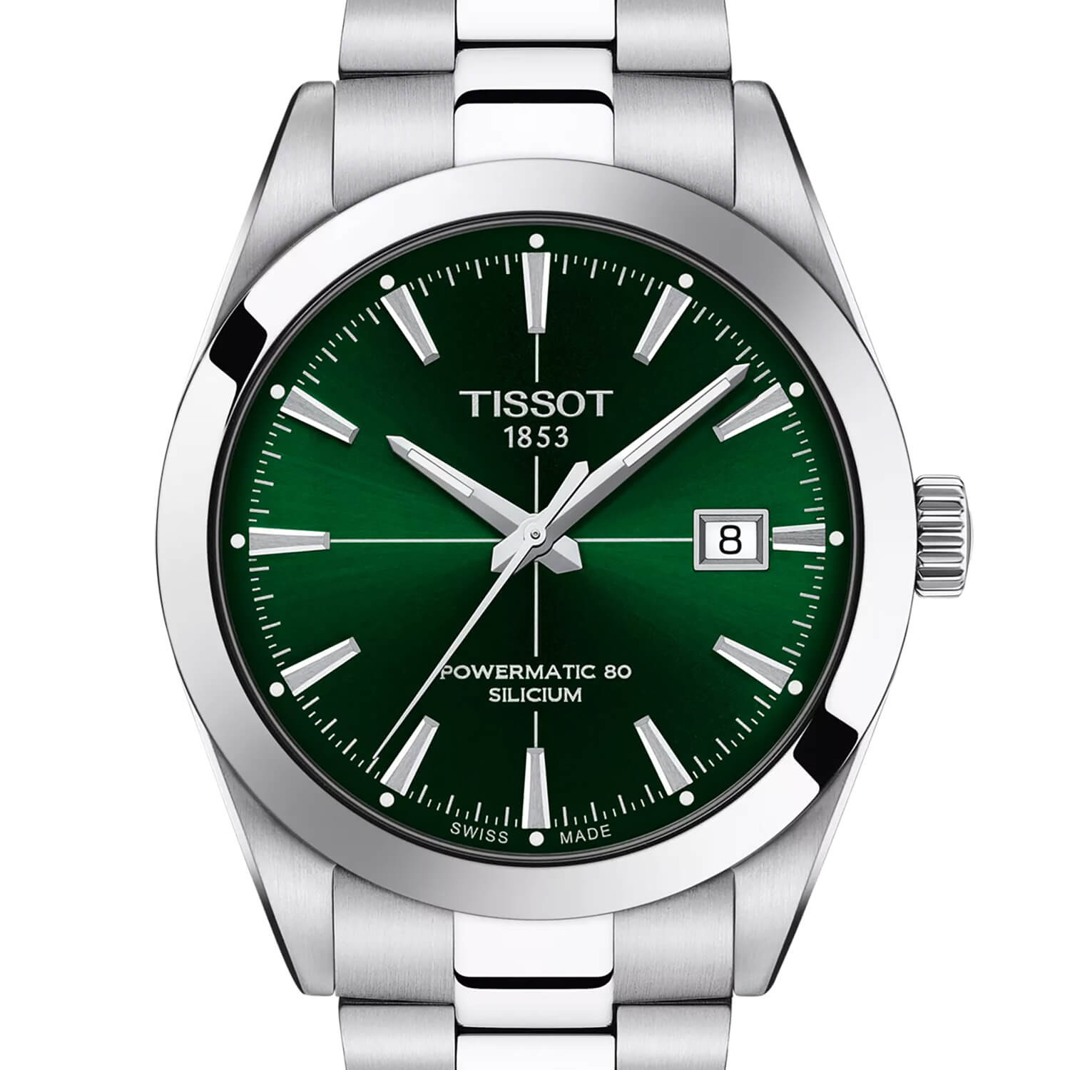 Montre Tissot Gentleman Powermatic 80 Silicium cadran Vert bracelet Acier T127.407.11.091.01
