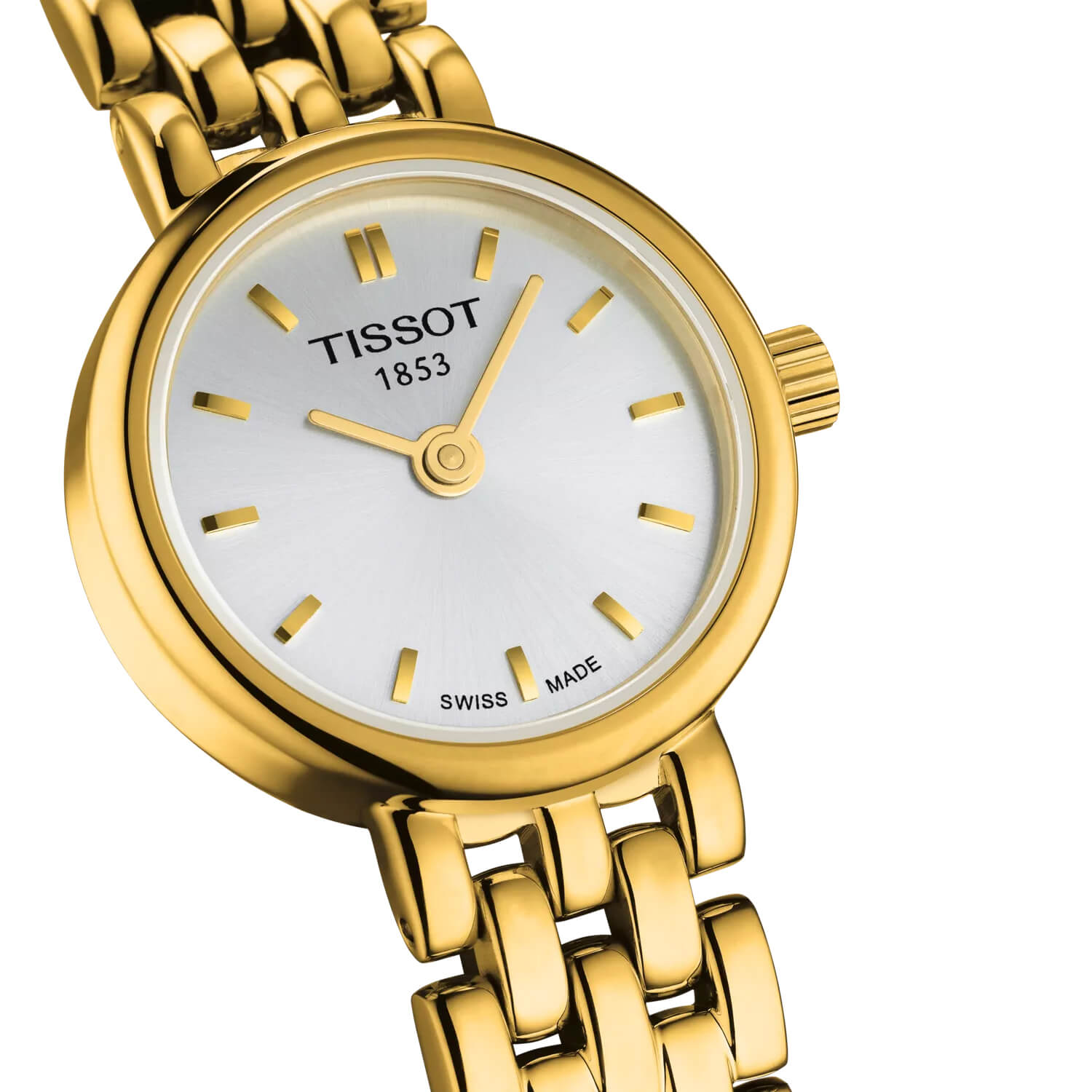 Montre Tissot Lovely Round cadran Argent bracelet Acier/PVD T058.009.33.031.00