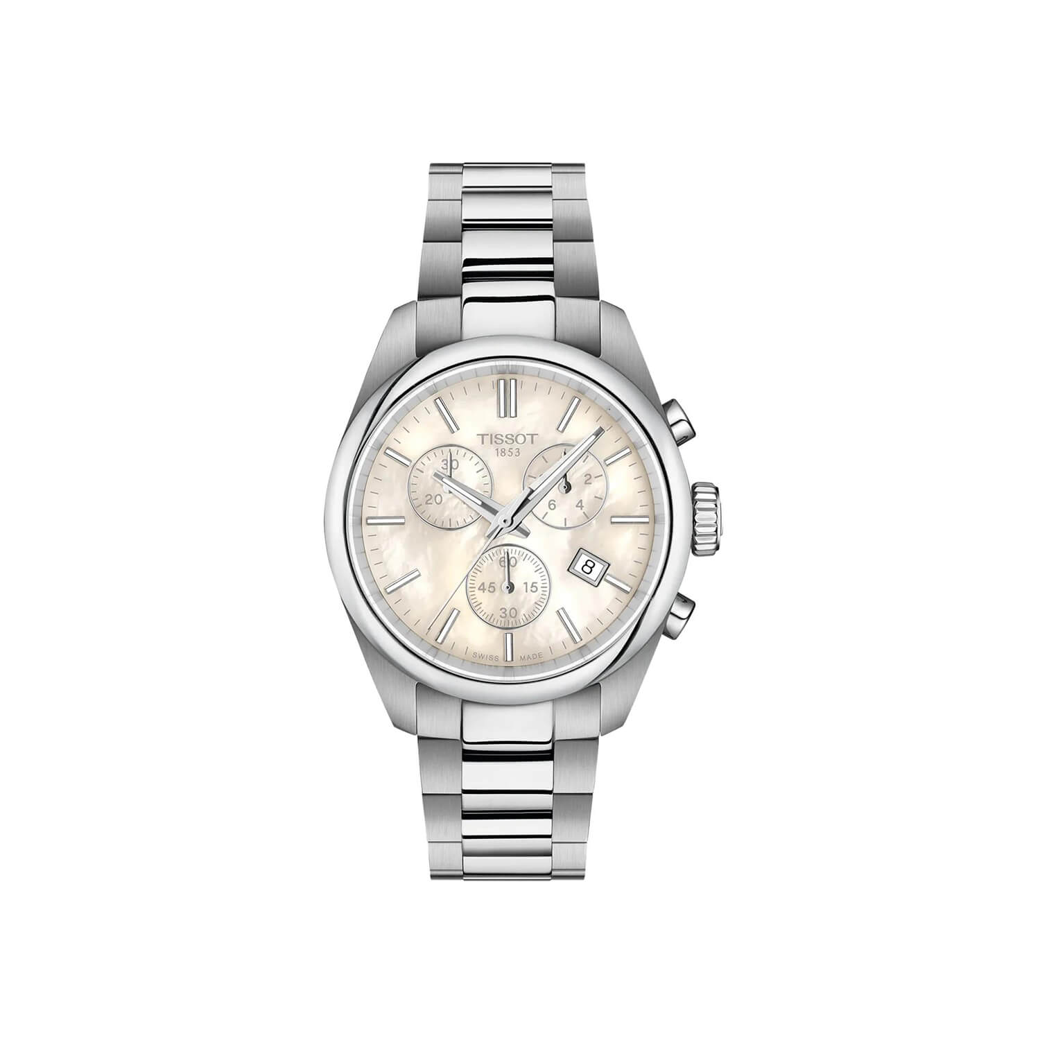 Montre Tissot PR 100 Quartz Chronograph 36mm cadran gris bracelet Acier T150.217.11.111.00