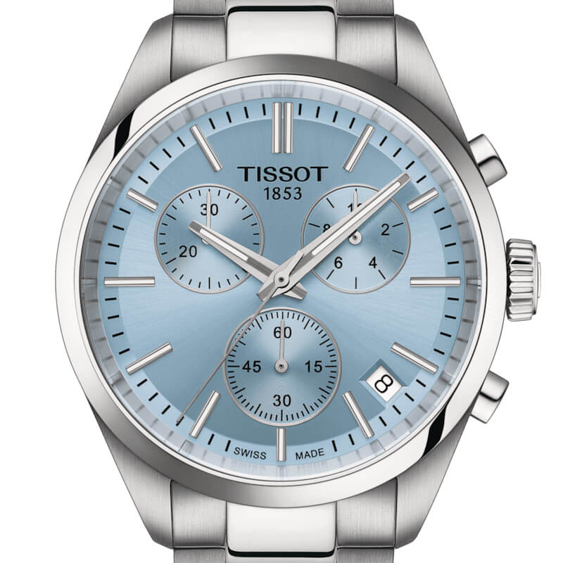 Montre Tissot PR 100 Chronograph 40mm cadran Bleu bracelet Acier T150.417.11.351.00