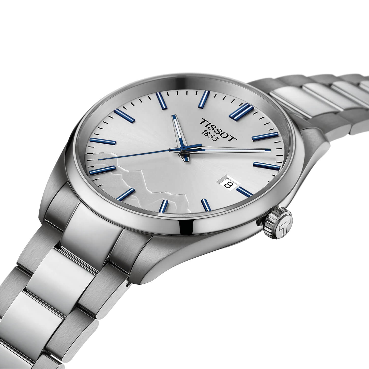 Montre Tissot PR 100 Jungfraubahn Quartz 40mm cadran Argent bracelet Acier T150.410.11.031.00