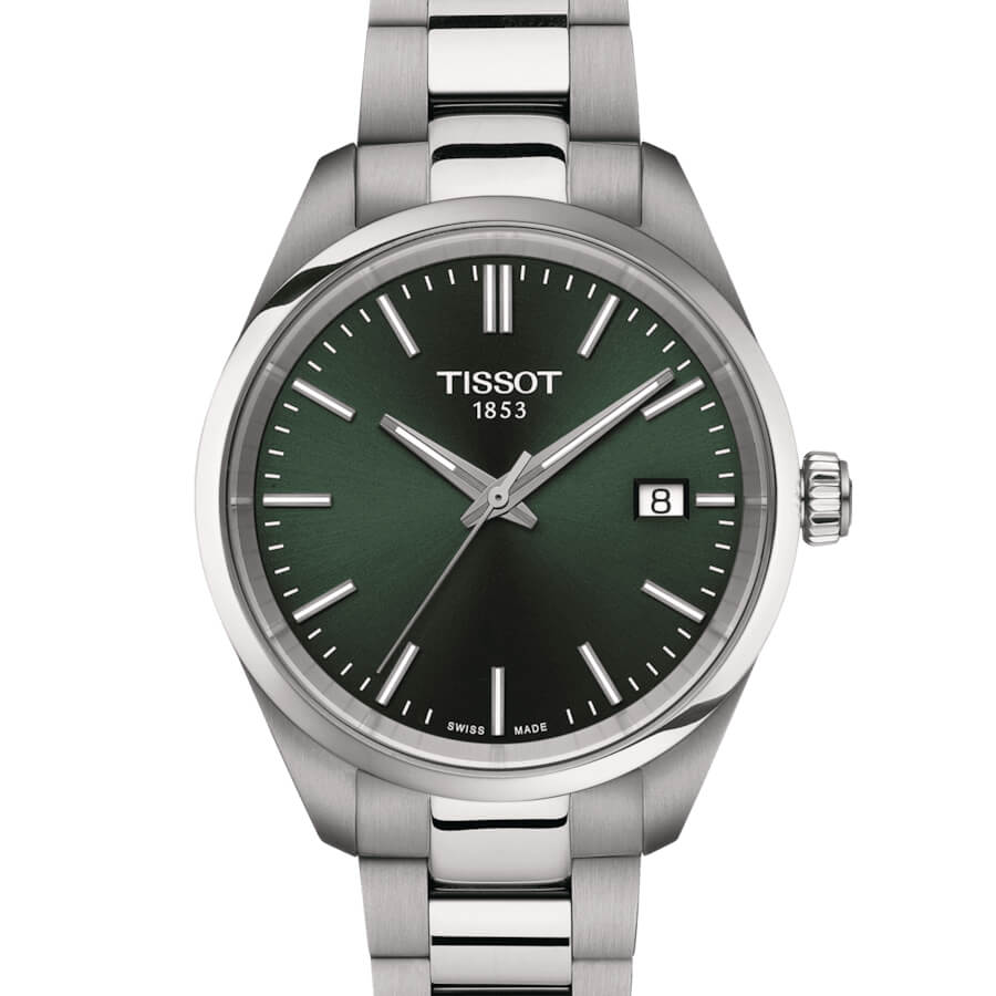 Montre Tissot PR 100 Quartz 34mm cadran Vert bracelet Acier T150.210.11.091.00