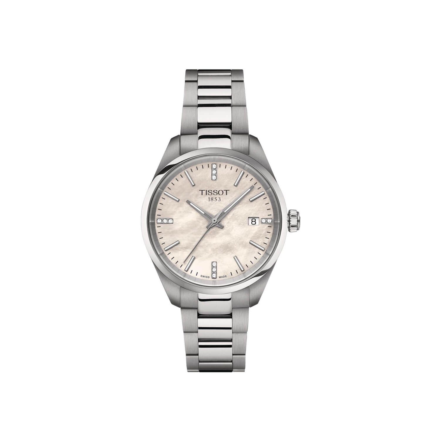Montre Tissot PR 100 Quartz 34mm cadran gris bracelet Acier T150.210.11.116.00