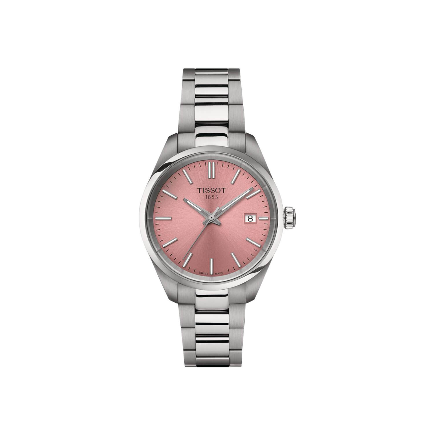 Montre Tissot PR 100 Quartz 34mm cadran Rose bracelet Acier T150.210.11.331.00