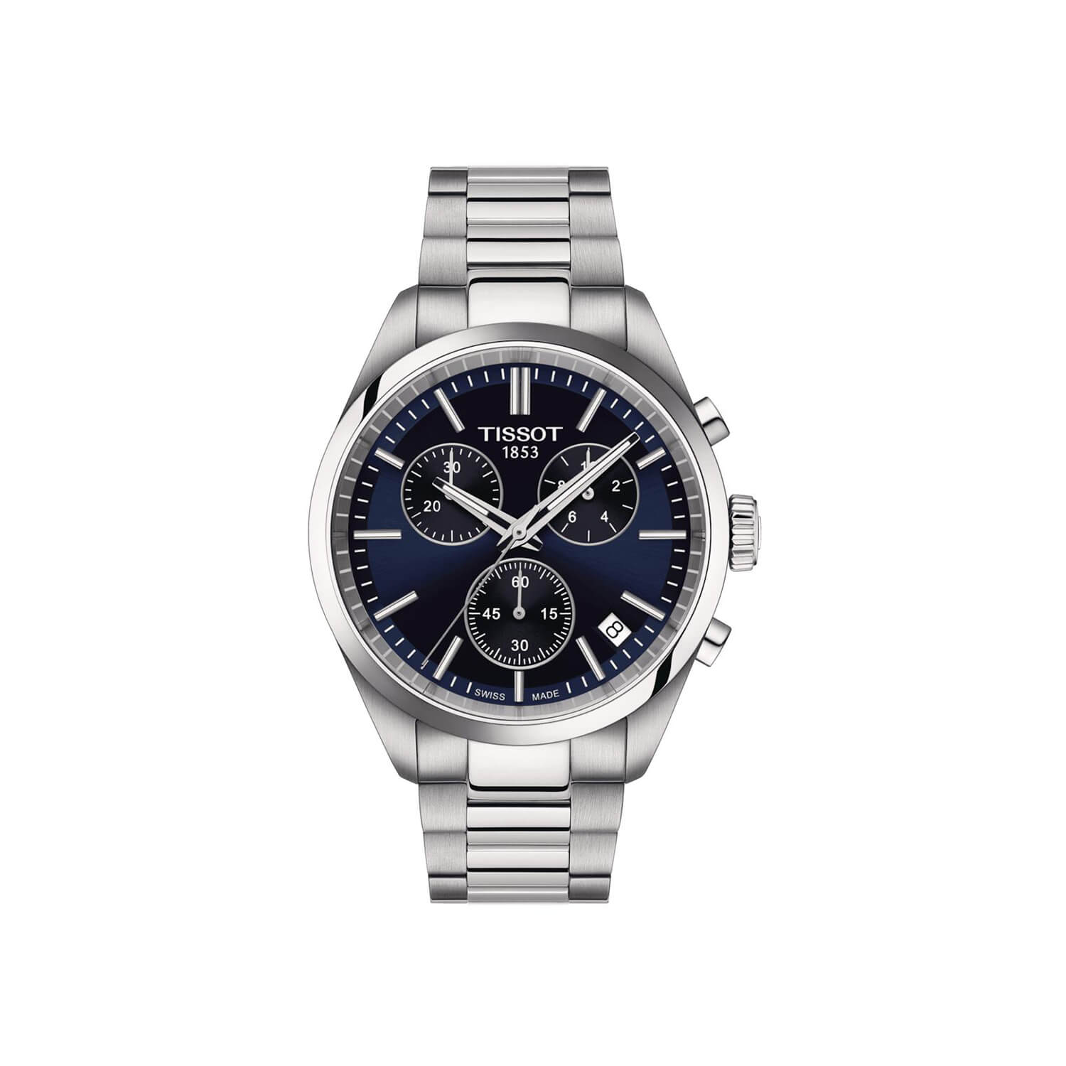 Montre Tissot PR 100 Chronograph 40mm cadran Bleu bracelet Acier T150.417.11.041.00