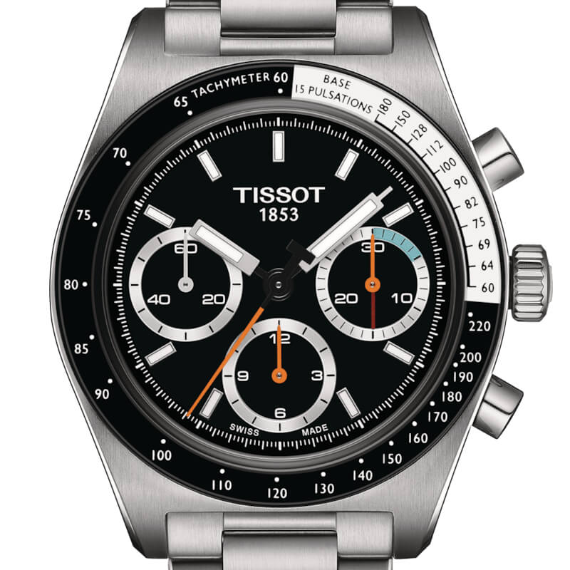 Montre Tissot PR516 Mechanical Chronograph cadran Noir bracelet Acier T149.459.21.051.00