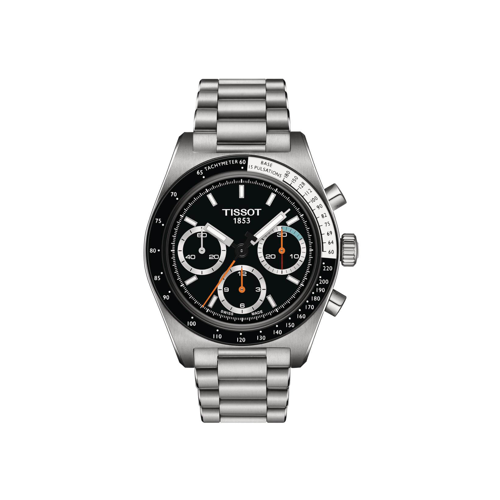 Montre Tissot PR516 Mechanical Chronograph cadran Noir bracelet Acier T149.459.21.051.00