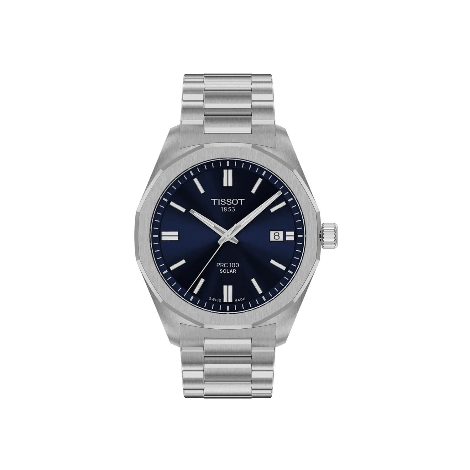 Montre Tissot PRC 100 Solar Quartz 39mm cadran Bleu nuit/Bleu bracelet Acier T151.422.11.041.00