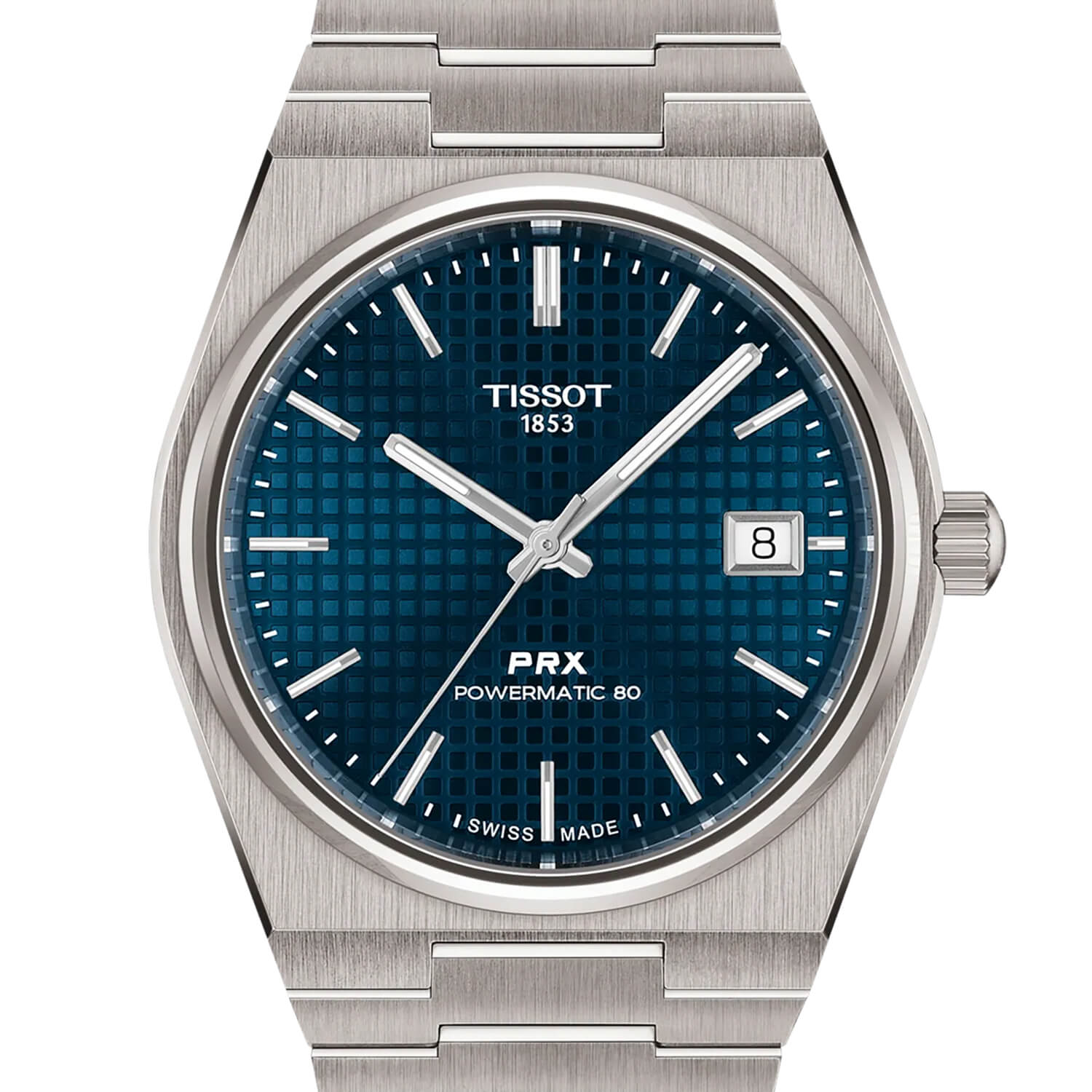 Montre Tissot PRX Titane Powermatic 80 38mm cadran Bleu bracelet Titane T137.807.44.041.00