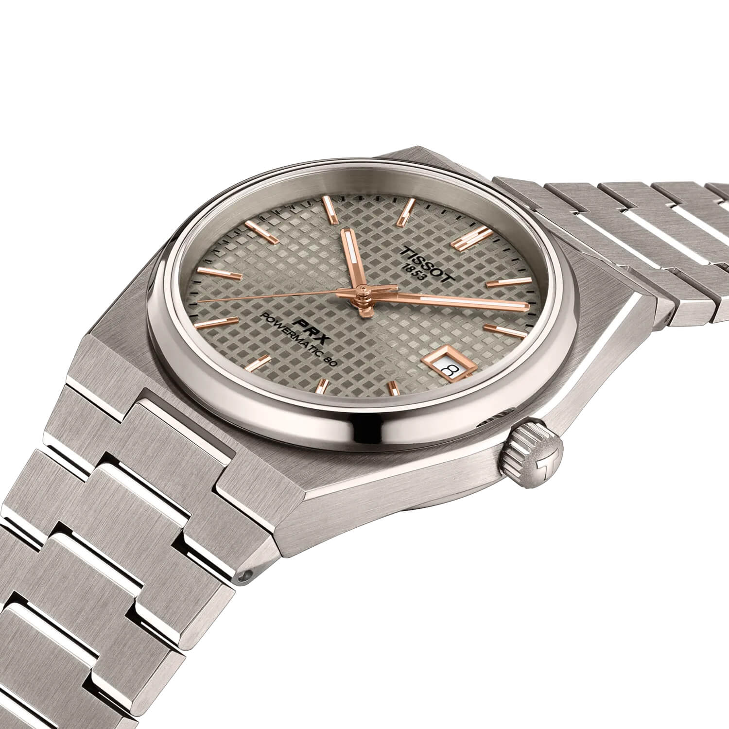Montre Tissot PRX Titane Powermatic 80 38mm cadran Gris bracelet Titane T137.807.44.061.00