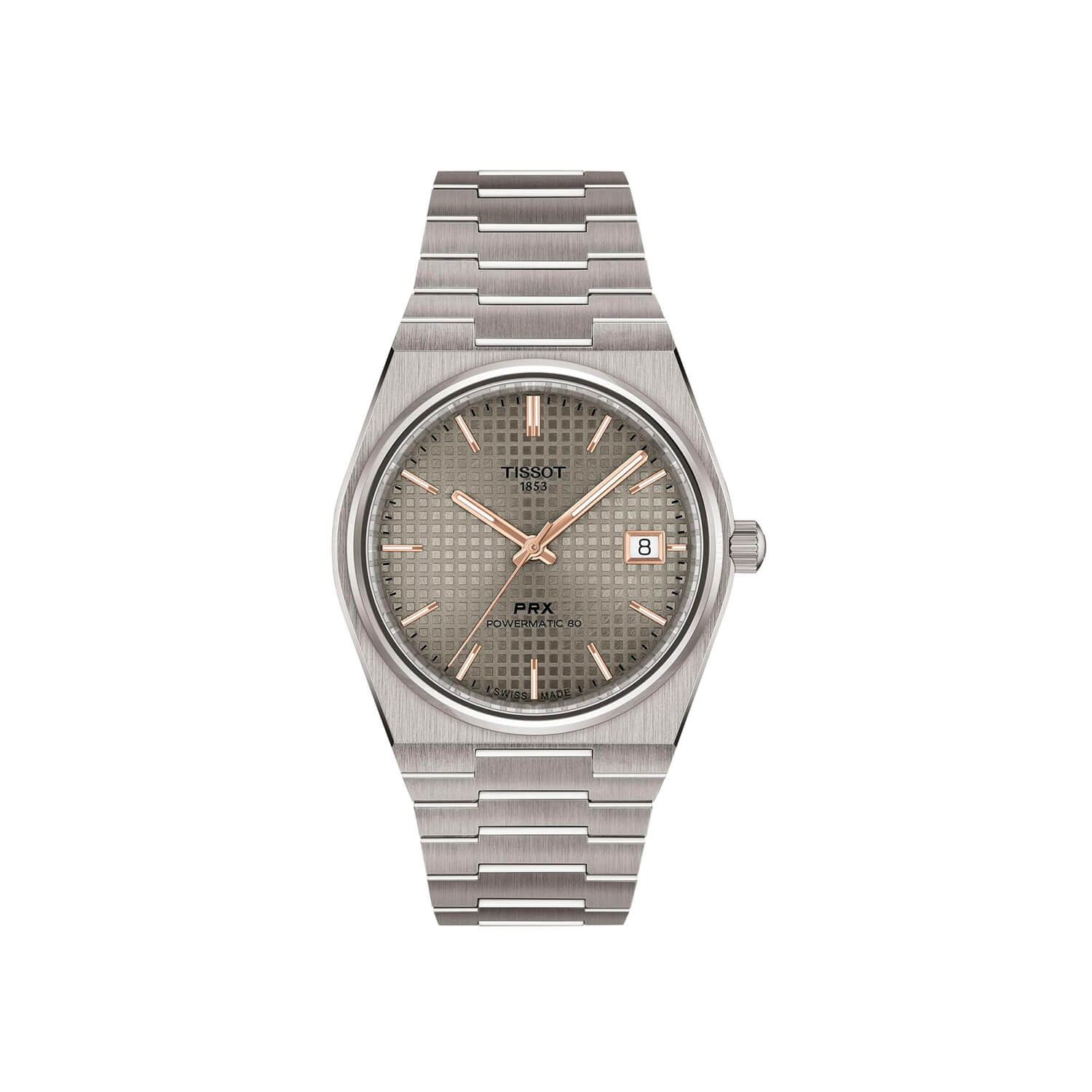 Montre Tissot PRX Titane Powermatic 80 38mm cadran Gris bracelet Titane T137.807.44.061.00