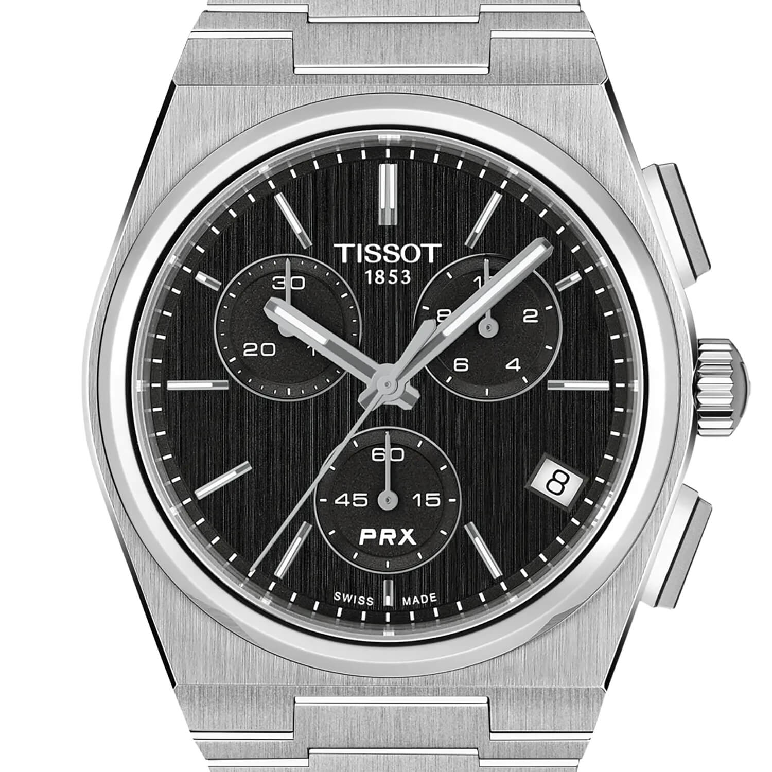 Montre Tissot PRX Quartz Chronograph 41mm cadran Noir bracelet Acier T137.417.11.051.00