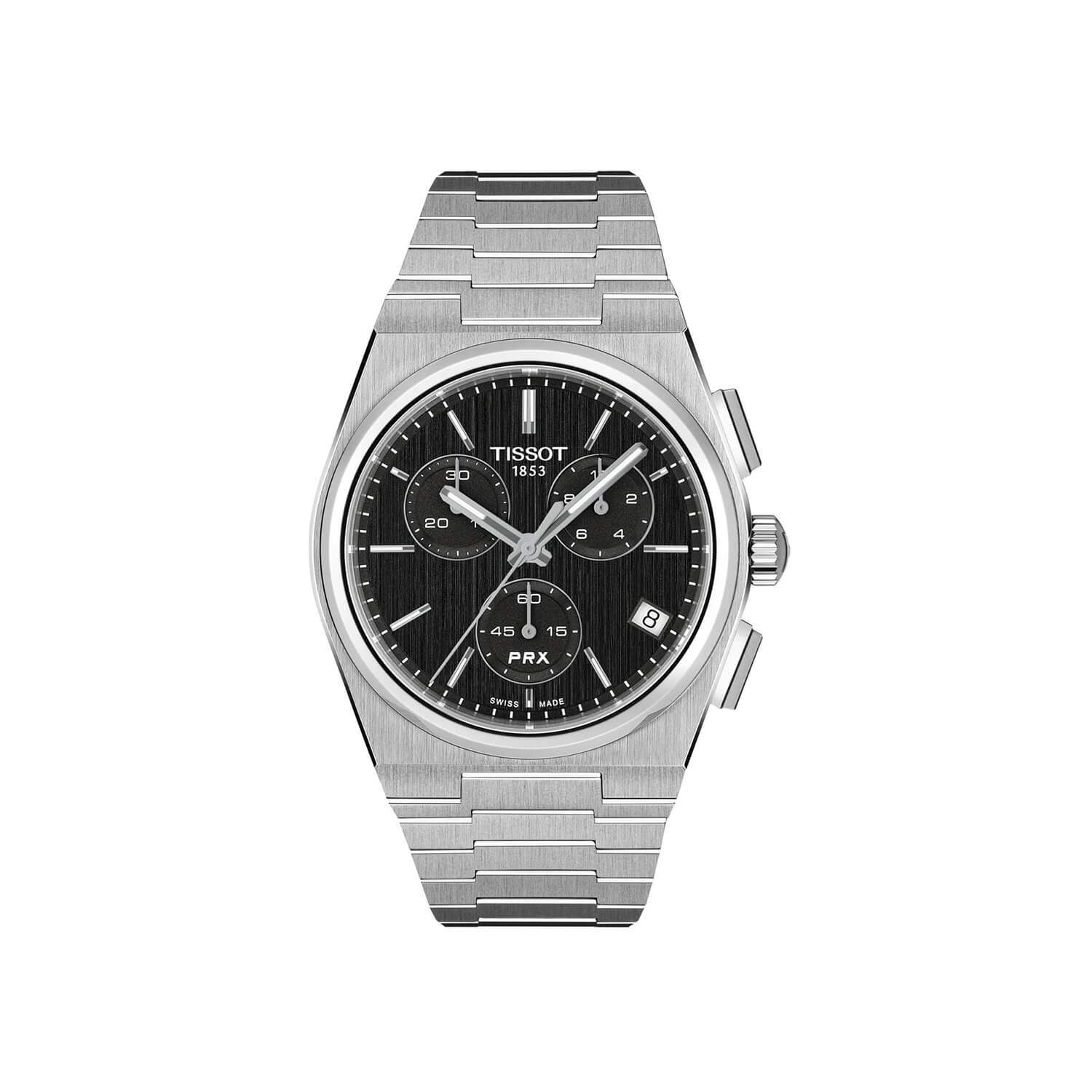 Montre Tissot PRX Quartz Chronograph 41mm cadran Noir bracelet Acier T137.417.11.051.00