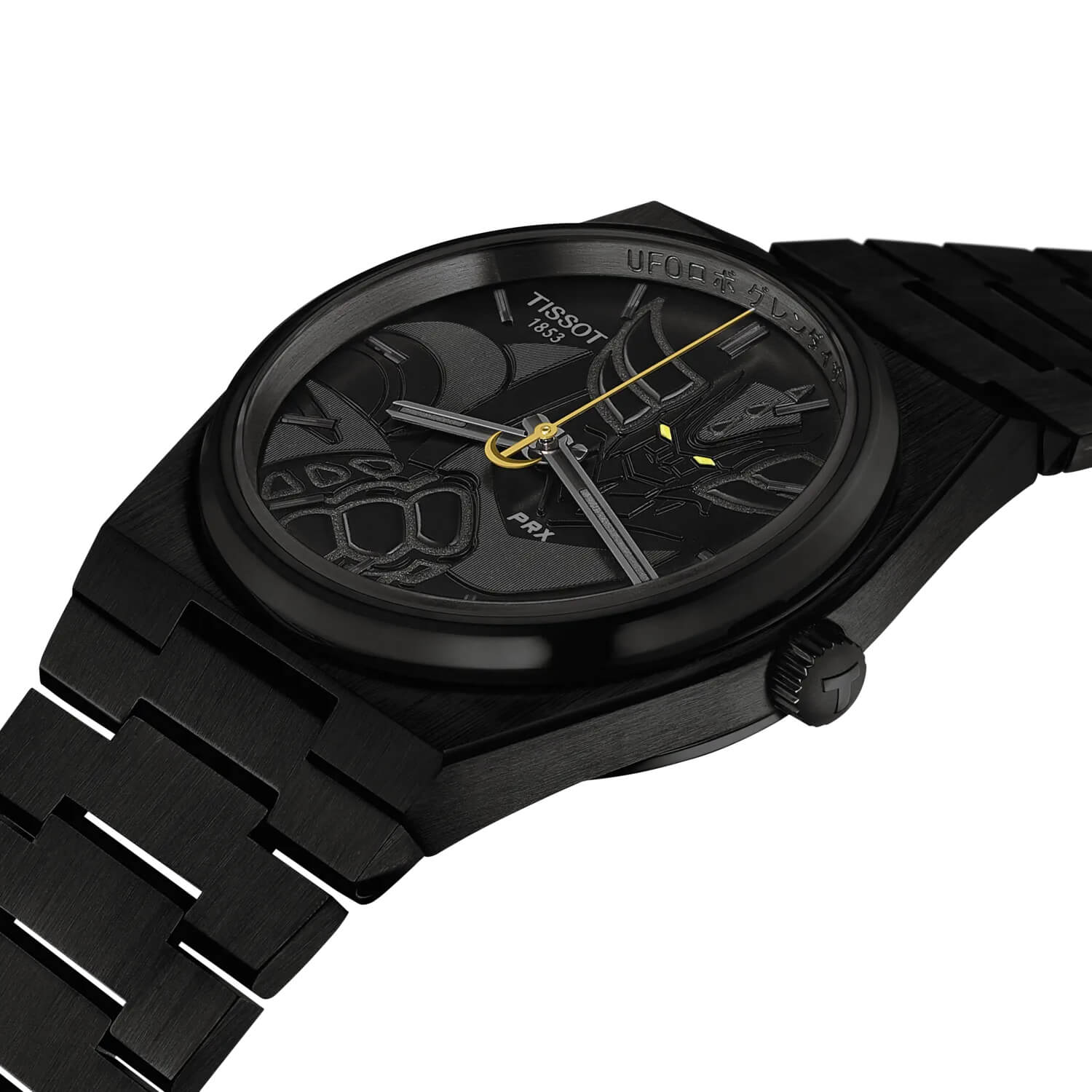 Montre Tissot PRX UFO Robot Goldorak 50ème Anniversaire Édition Limitée cadran Noir bracelet Acier/PVD T137.407.33.051.01