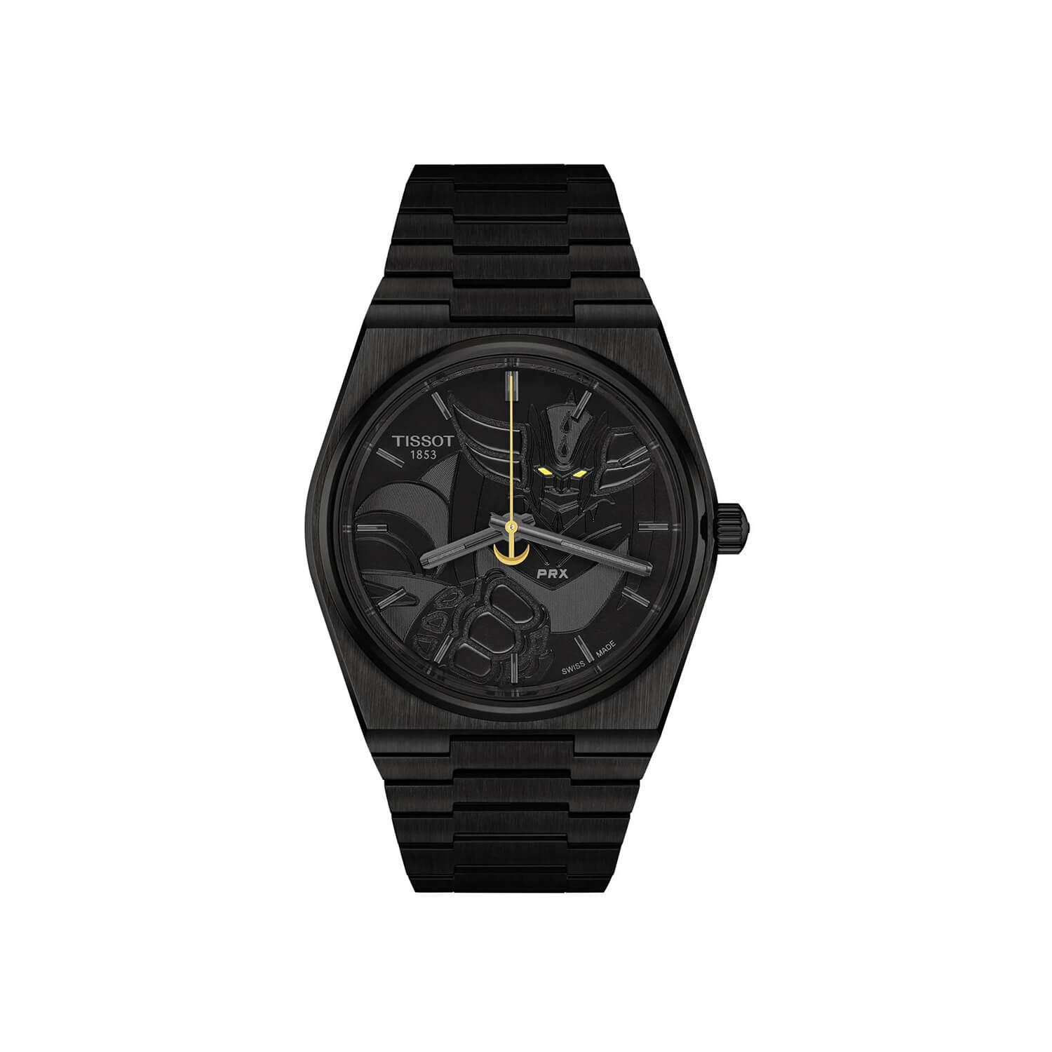 Montre Tissot PRX UFO Robot Goldorak 50ème Anniversaire Édition Limitée cadran Noir bracelet Acier/PVD T137.407.33.051.01