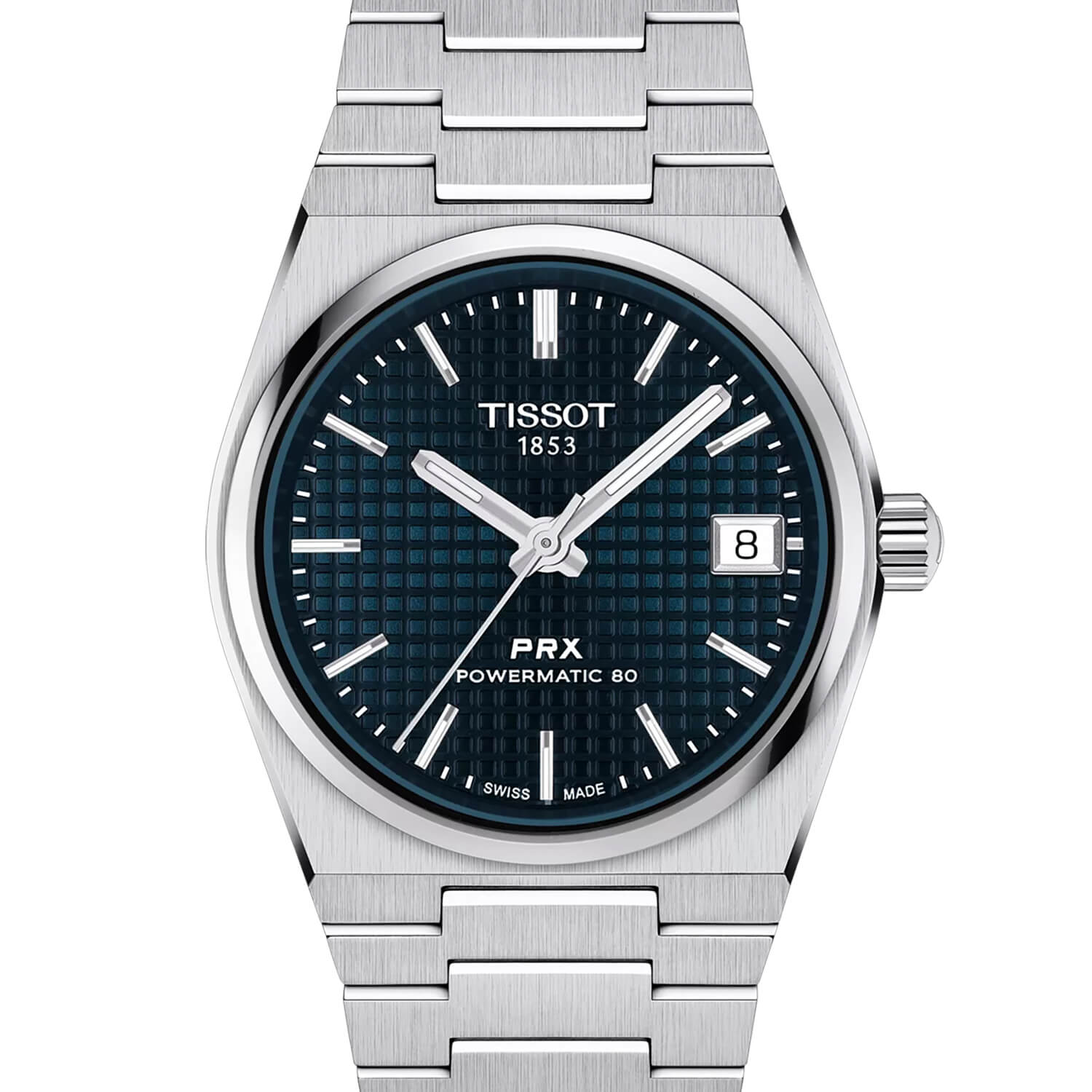 Montre Tissot PRX Powermatic 80 35mm cadran Bleu nuit bracelet Acier T137.207.11.041.00