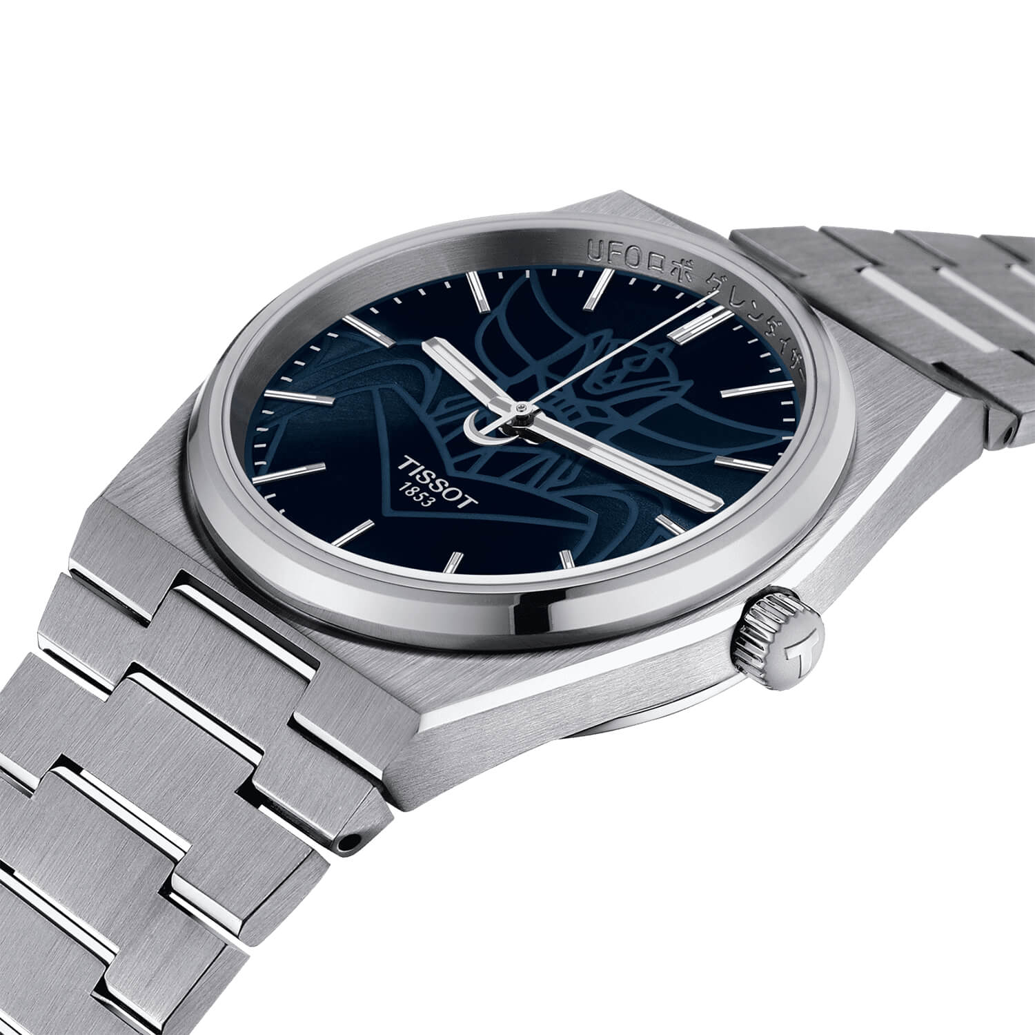 Montre Tissot PRX Powermatic 80 UFO Robot Goldorak Édition Spéciale cadran Bleu bracelet Acier T137.407.11.041.02