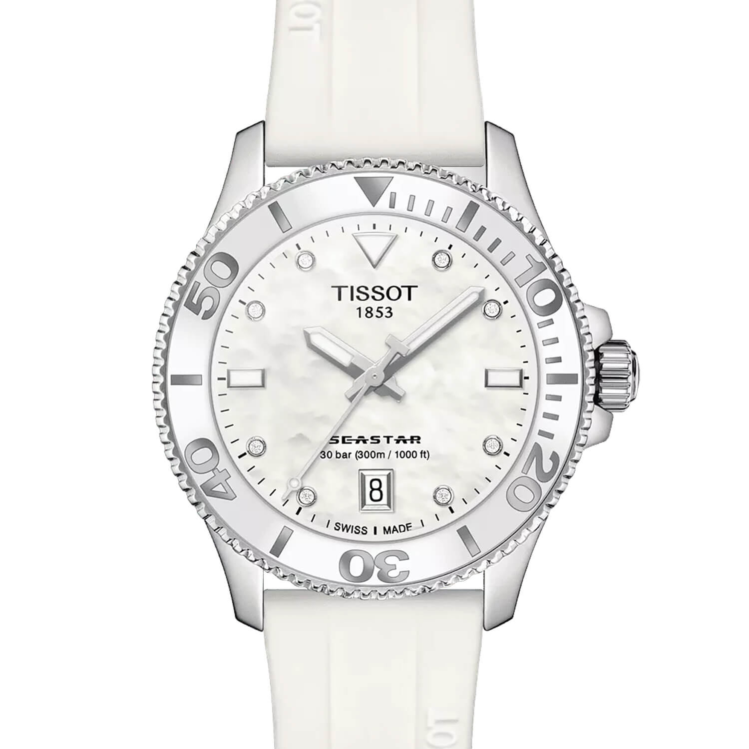 Montre Tissot Seastar 1000 36mm cadran gris bracelet Silicone T120.210.17.116.00