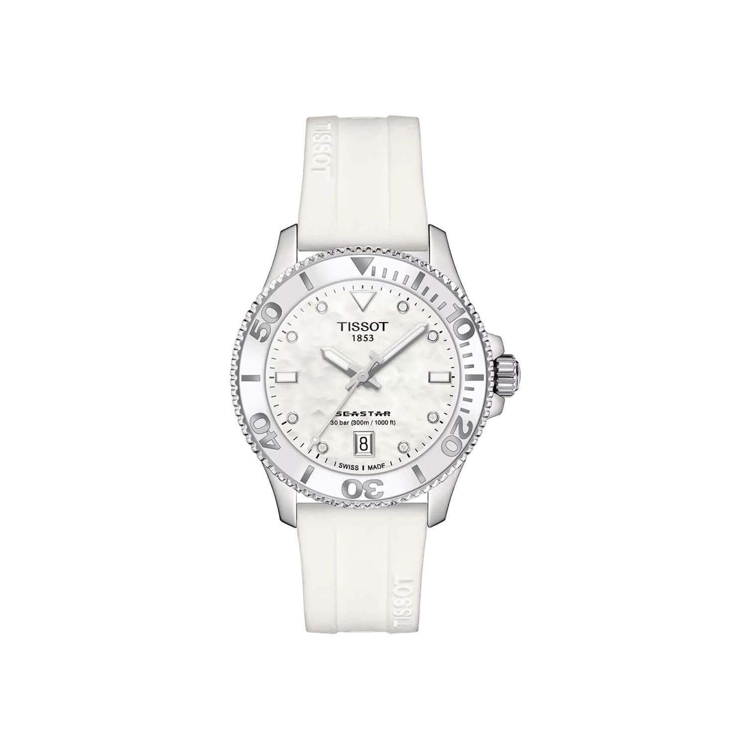 Montre Tissot Seastar 1000 36mm cadran gris bracelet Silicone T120.210.17.116.00