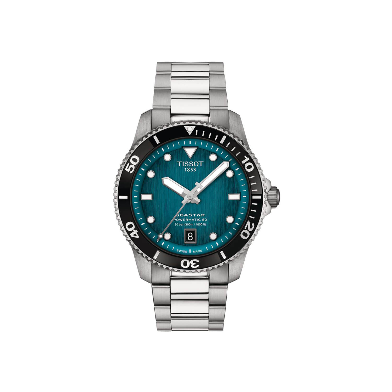 Montre Tissot Seastar 1000 Powermatic 80 40mm cadran Bleu bracelet Acier T120.807.11.091.00