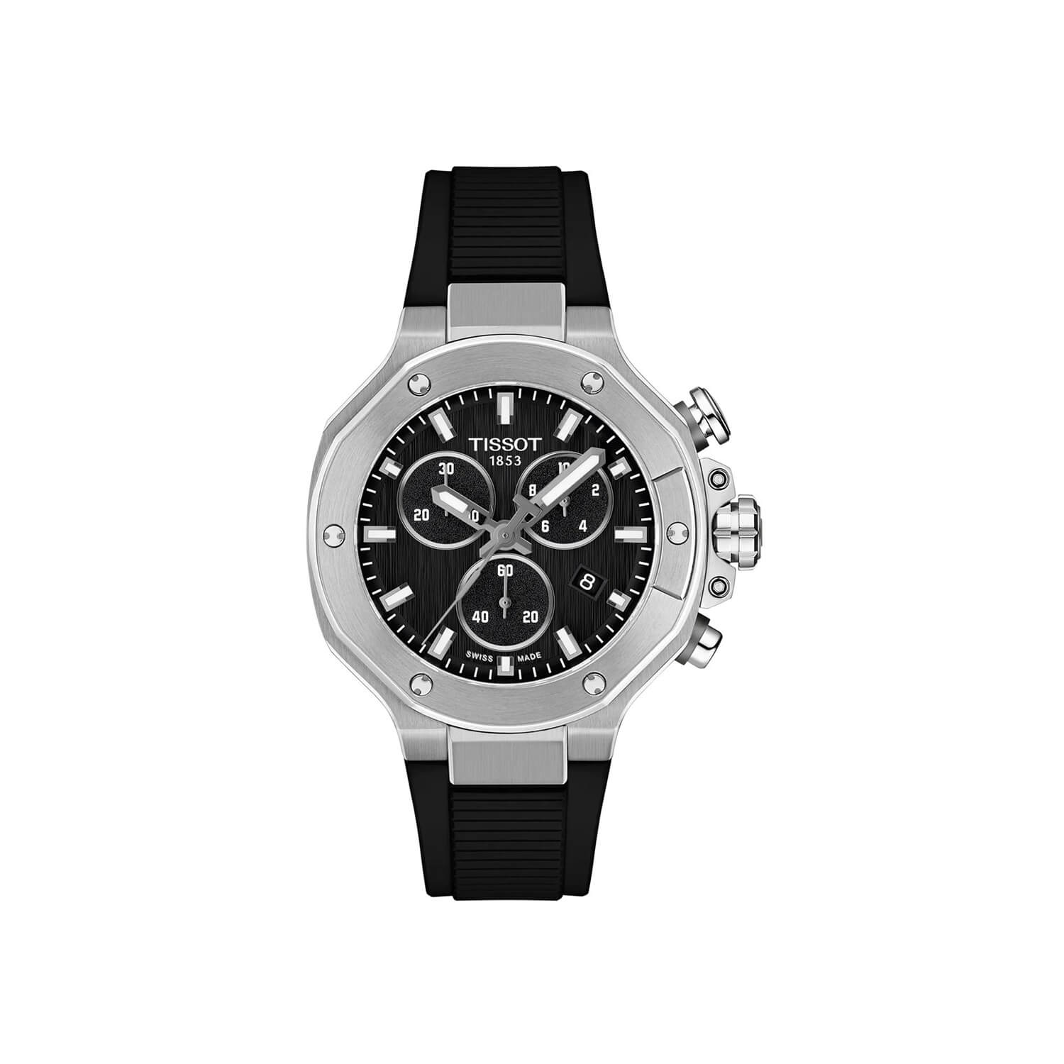 Montre Tissot T-Race Quartz Chronograph 38mm cadran Noir bracelet Synthétique T141.817.17.051.00