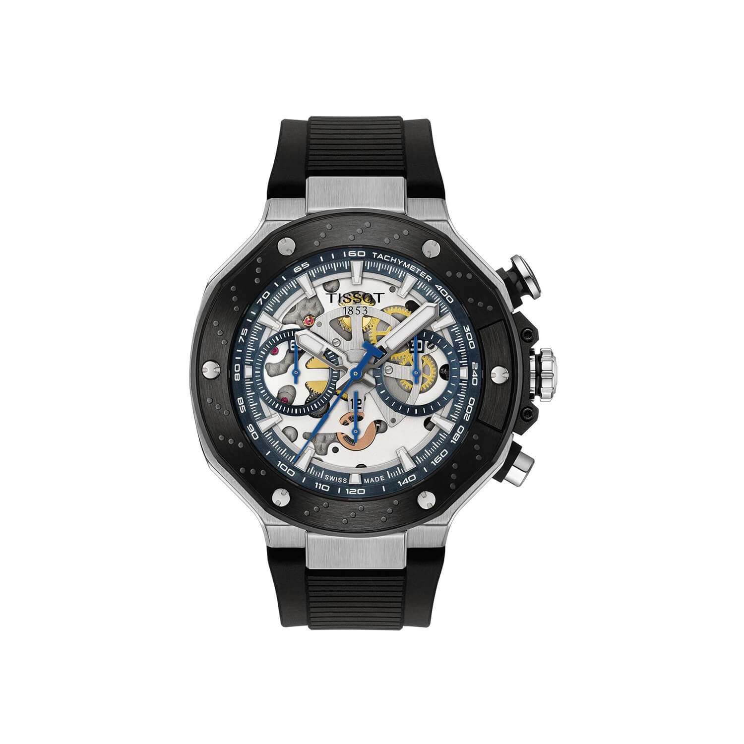 Montre Tissot T-Race MotoGP Automatic Chronograph 2025 Édition Limitée cadran Argent bracelet Silicone T141.462.27.041.00