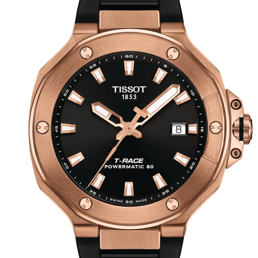 Montre Tissot T-Race Powermatic 80 cadran Bleu bracelet Silicone T141.807.37.051.00