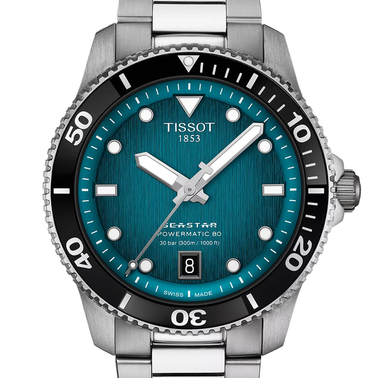 Montre Tissot Seastar 1000 Powermatic 80 40mm cadran Bleu bracelet Acier T120.807.11.091.00