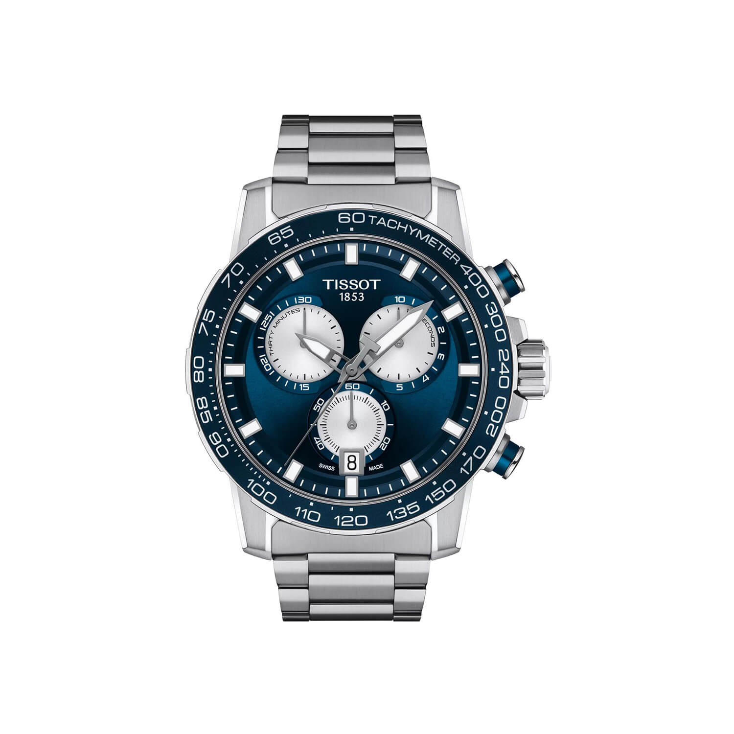 Montre Tissot Supersport Chrono cadran Bleu bracelet Acier T125.617.11.041.00