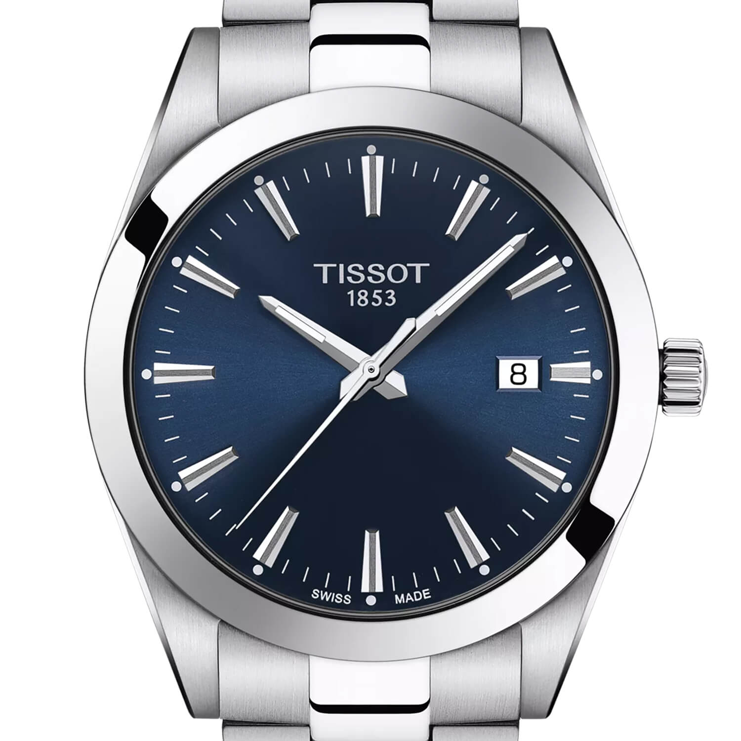 Montre Tissot Gentleman Quartz 40mm cadran Bleu bracelet Acier T127.410.11.041.00