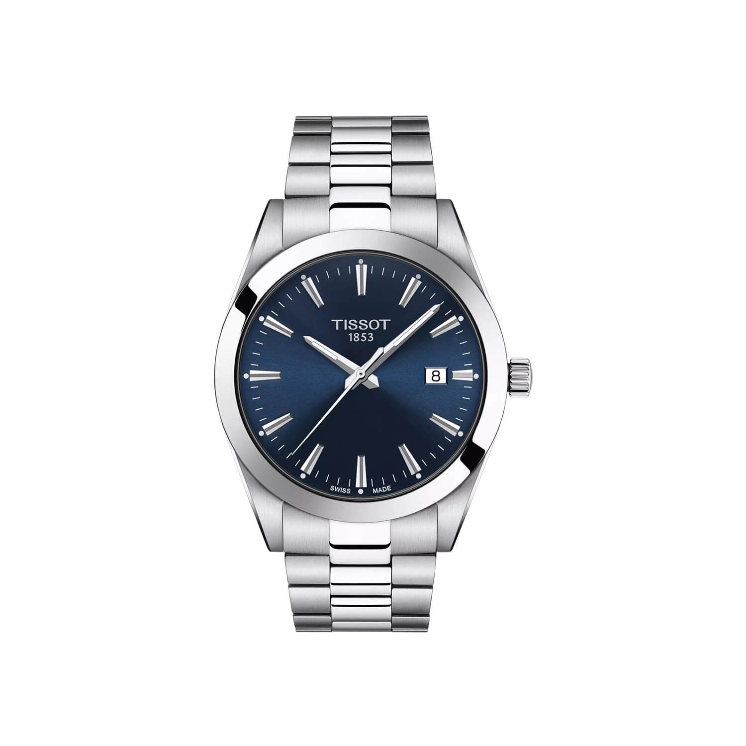 Montre Tissot Gentleman Quartz 40mm cadran Bleu bracelet Acier T127.410.11.041.00