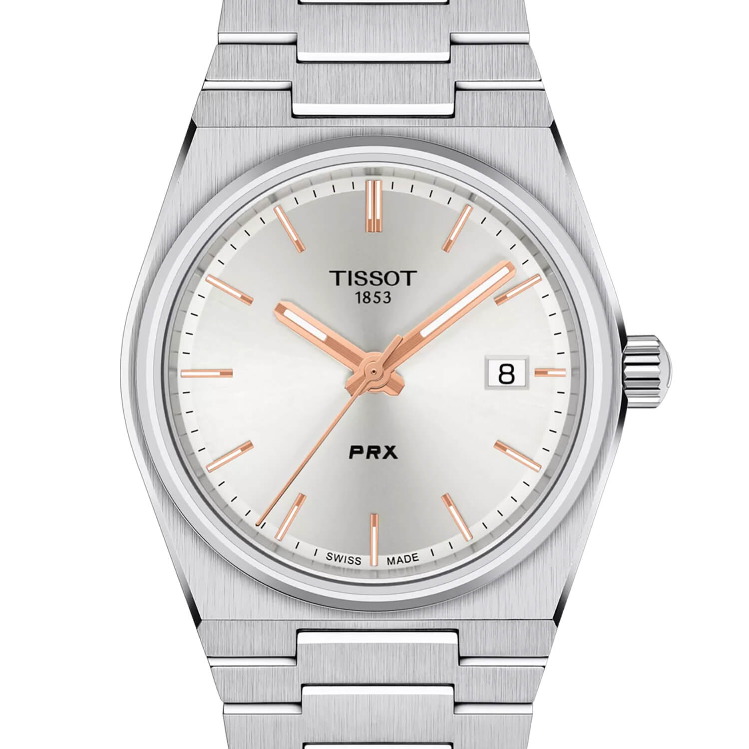 Montre Tissot PRX Quartz 35mm cadran Argent bracelet Acier T137.210.11.031.00