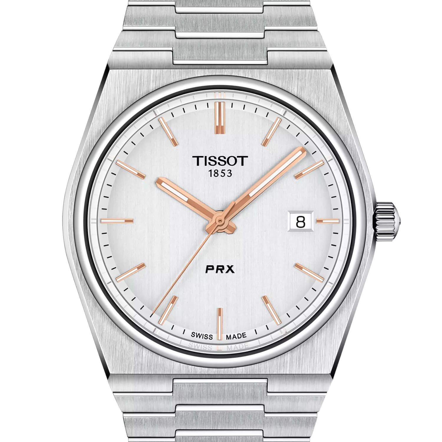 Montre Tissot PRX Quartz 40mm cadran Argent bracelet Acier T137.410.11.031.00