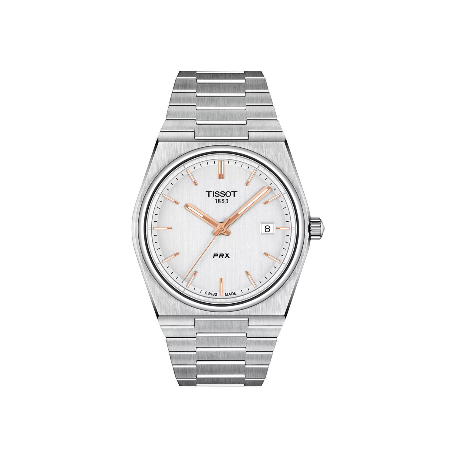 Montre Tissot PRX Quartz 40mm cadran Argent bracelet Acier T137.410.11.031.00