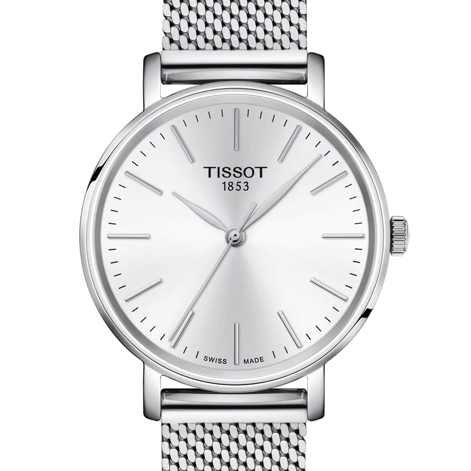 Montre Tissot Everytime Lady 34mm cadran Argent bracelet Acier T143.210.11.011.00