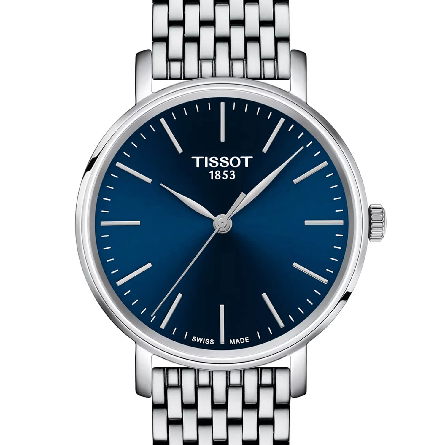 Montre Tissot Everytime Lady 34mm cadran Bleu bracelet Acier T143.210.11.041.00