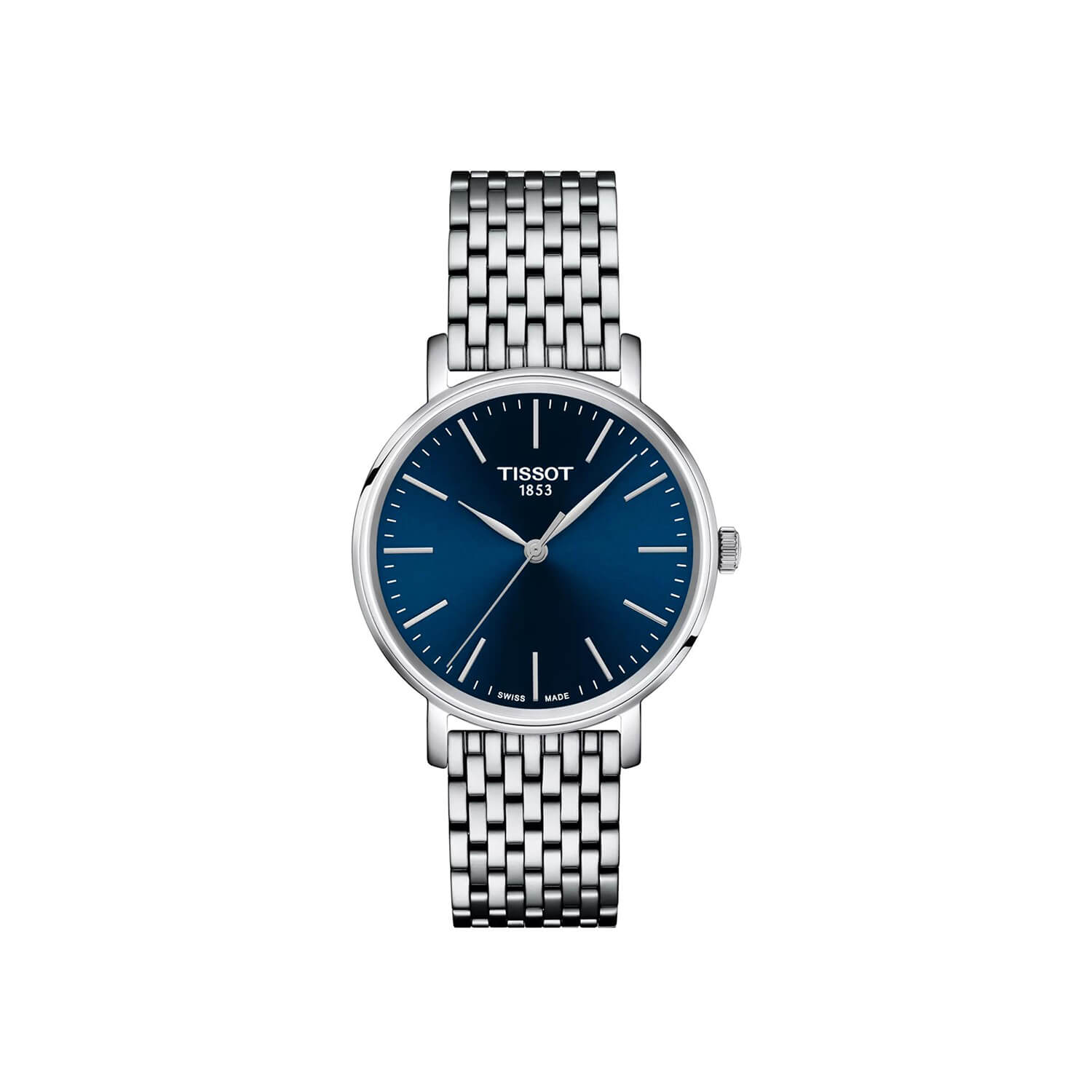 Montre Tissot Everytime Lady 34mm cadran Bleu bracelet Acier T143.210.11.041.00
