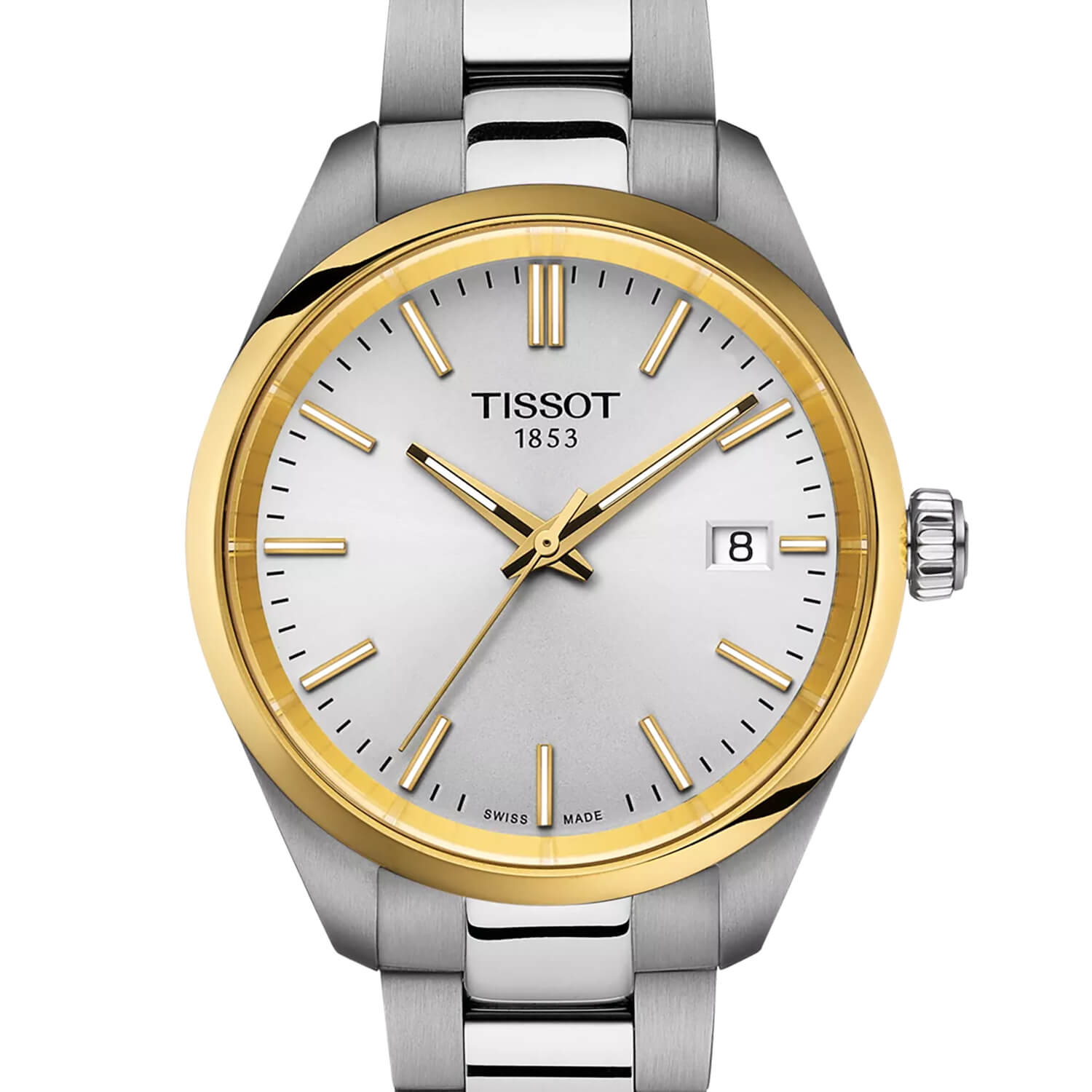 Montre Tissot PR 100 Quartz 34mm cadran Argent bracelet Acier T150.210.21.031.00