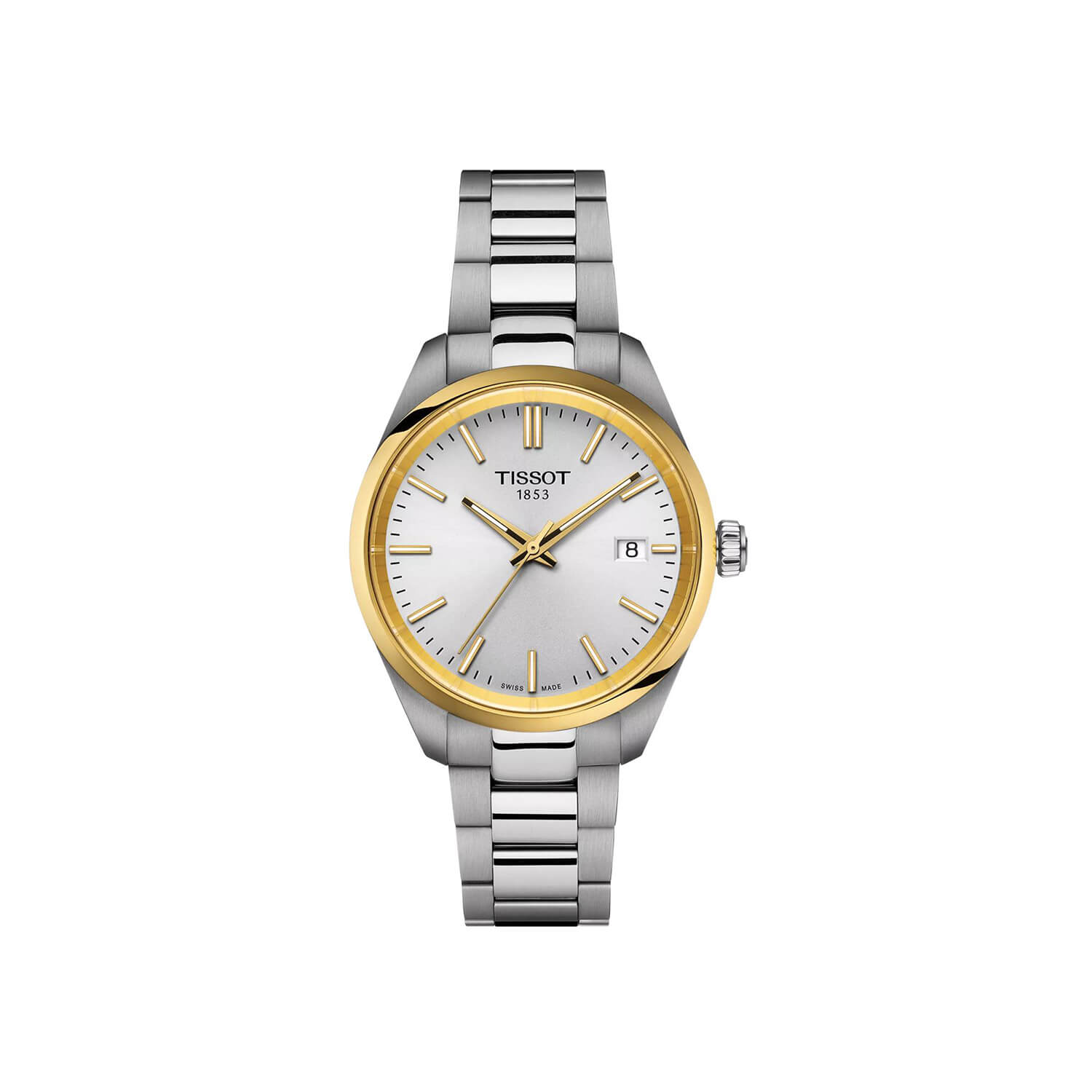 Montre Tissot PR 100 Quartz 34mm cadran Argent bracelet Acier T150.210.21.031.00