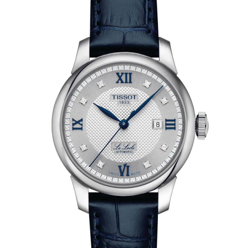 Montre Tissot Le Locle Édition Spéciale 20ème anniversaire cadran Argent bracelet Acier/Cuir façon crocodile T006.207.11.036.01