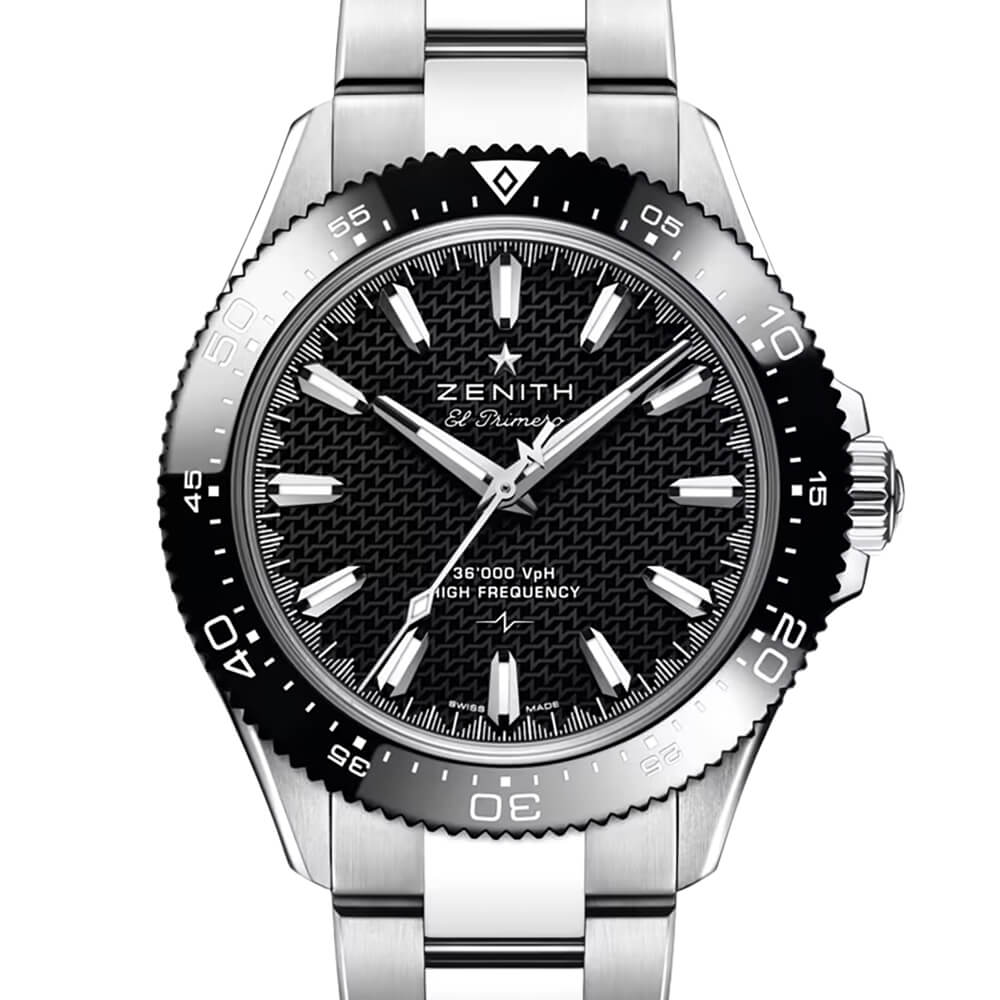 Montre ZENITH Chronomaster Solo Sport cadran Noir bracelet Acier 03.5000.3620/21.M5000