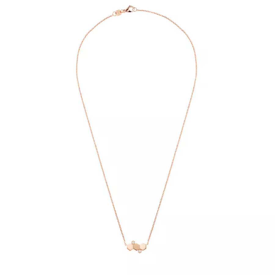 Pendentif Chaumet Bee de Chaumet en or rose et diamants